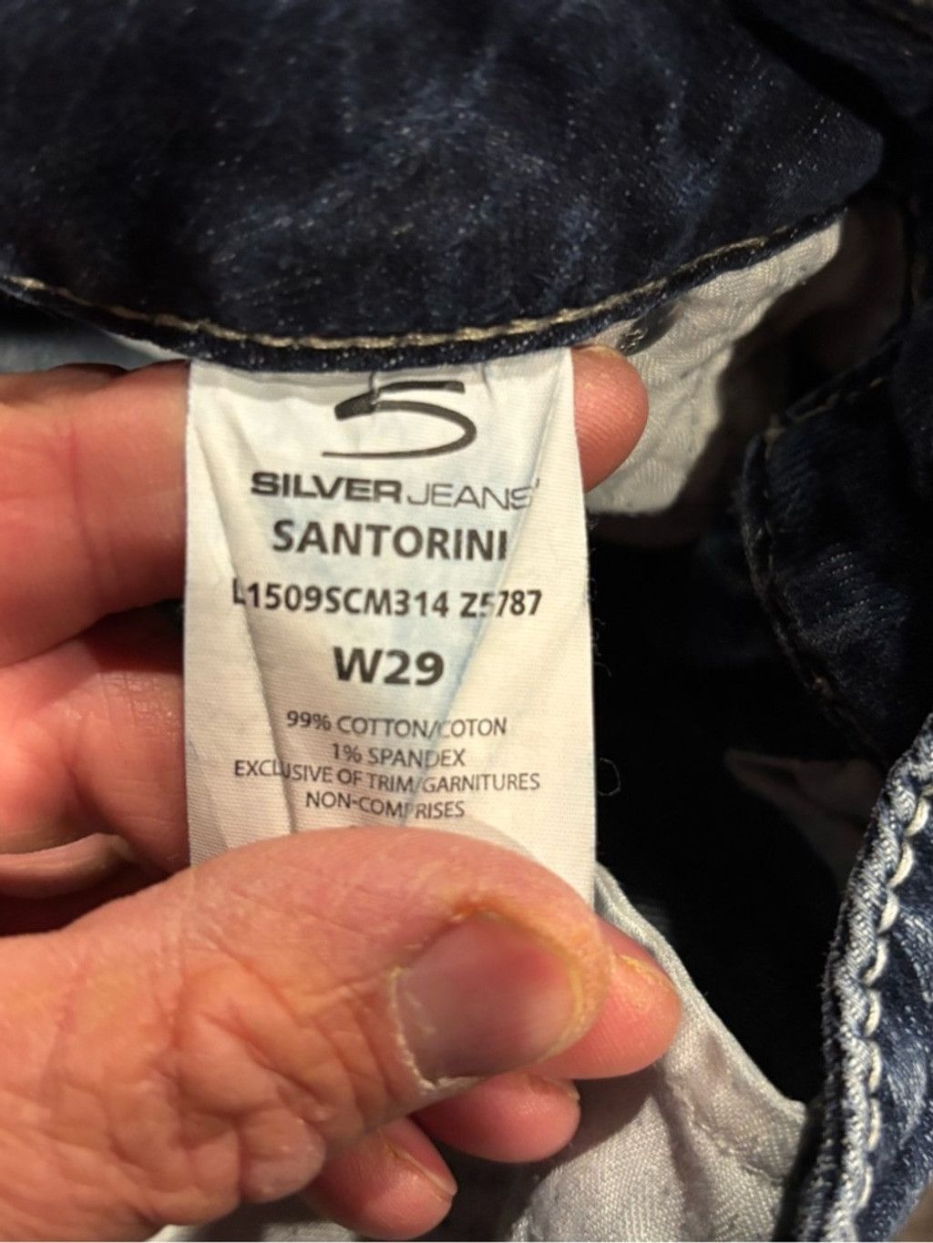 Silver Jeans Co. Silver Jeans Dark Blue Santorini Cropped Jeans Size 29" - 4 Thumbnail
