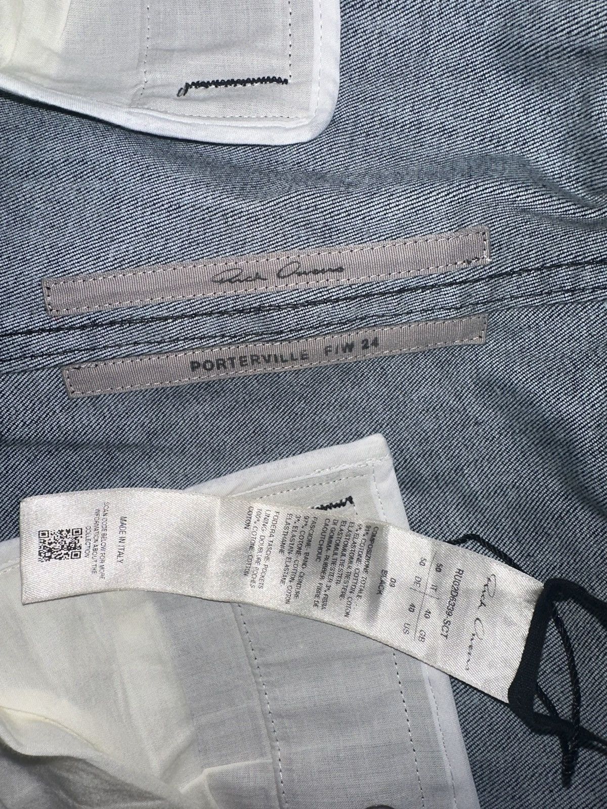 Rick Owens × Rick Owens Drkshdw Rick owens porterville cargobelas waxed denim pants Size US 32 / EU 48 - 9 Thumbnail