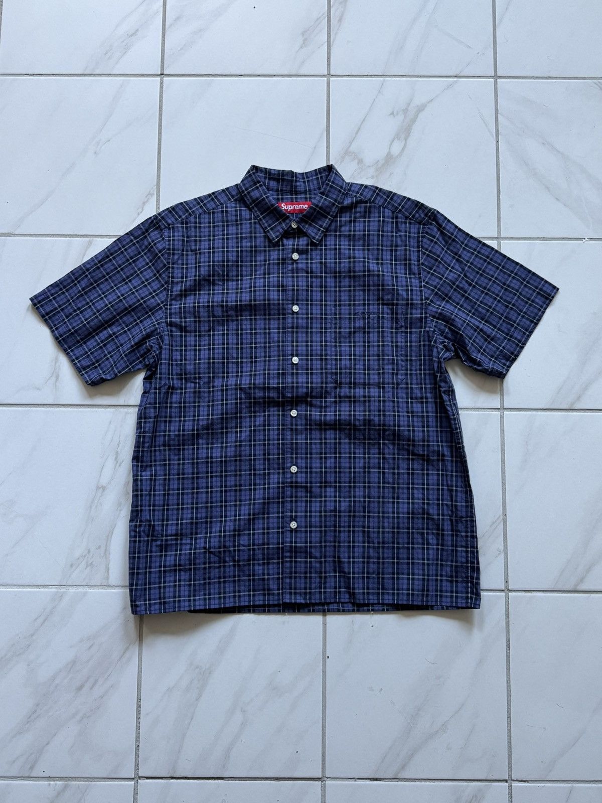 Supreme Supreme SS24 Loose Fit Mini Plaid SS Shirt | Grailed