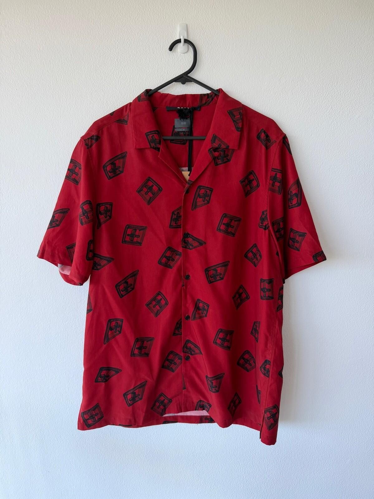 Ksubi new ksubi medium m short sleeve resort shirt 3d logo red Size US M / EU 48-50 / 2 - 1 Thumbnail