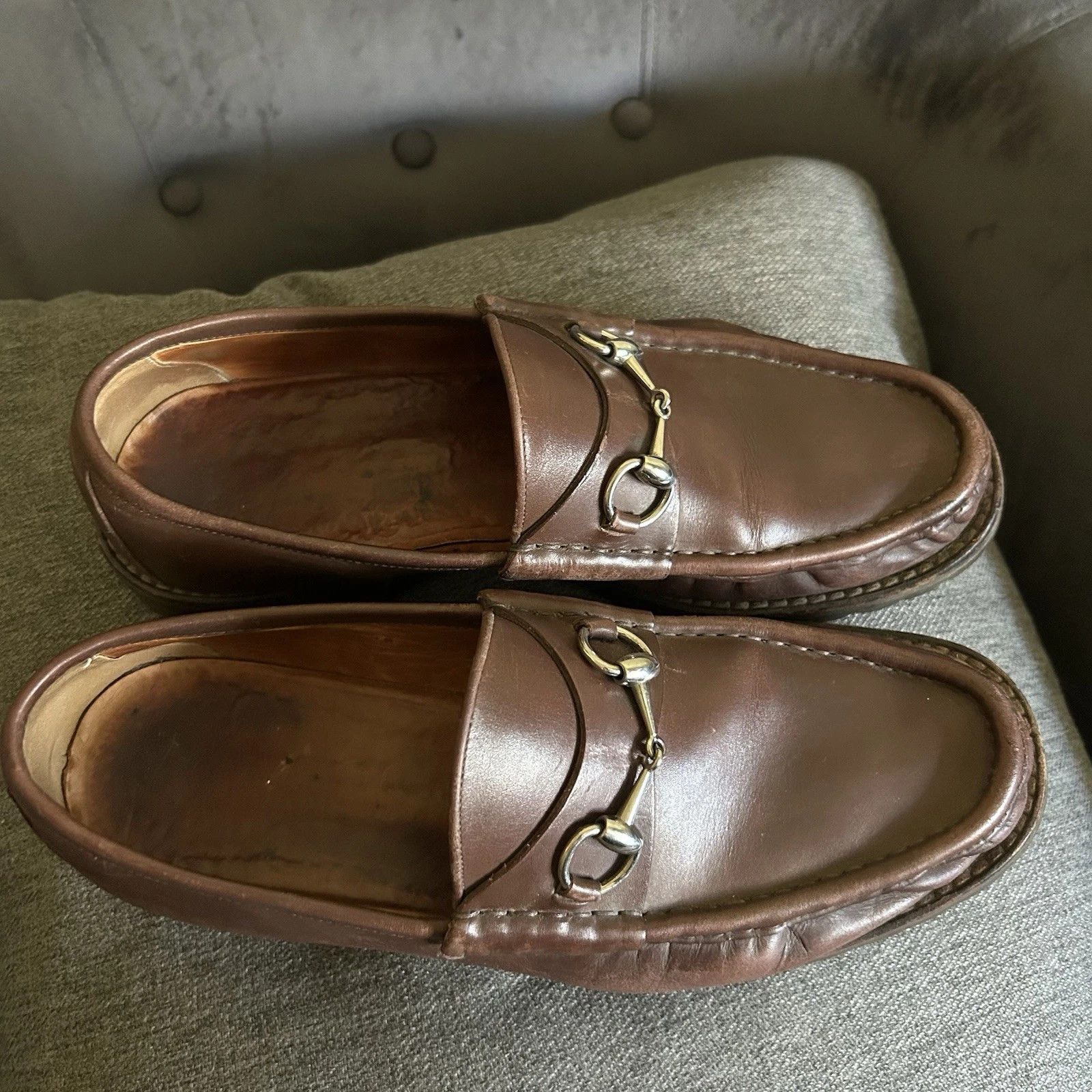 Gucci Gucci Horsebit Loafers Brown Leather 10 D Size US 10 / EU 43 - 9 Thumbnail