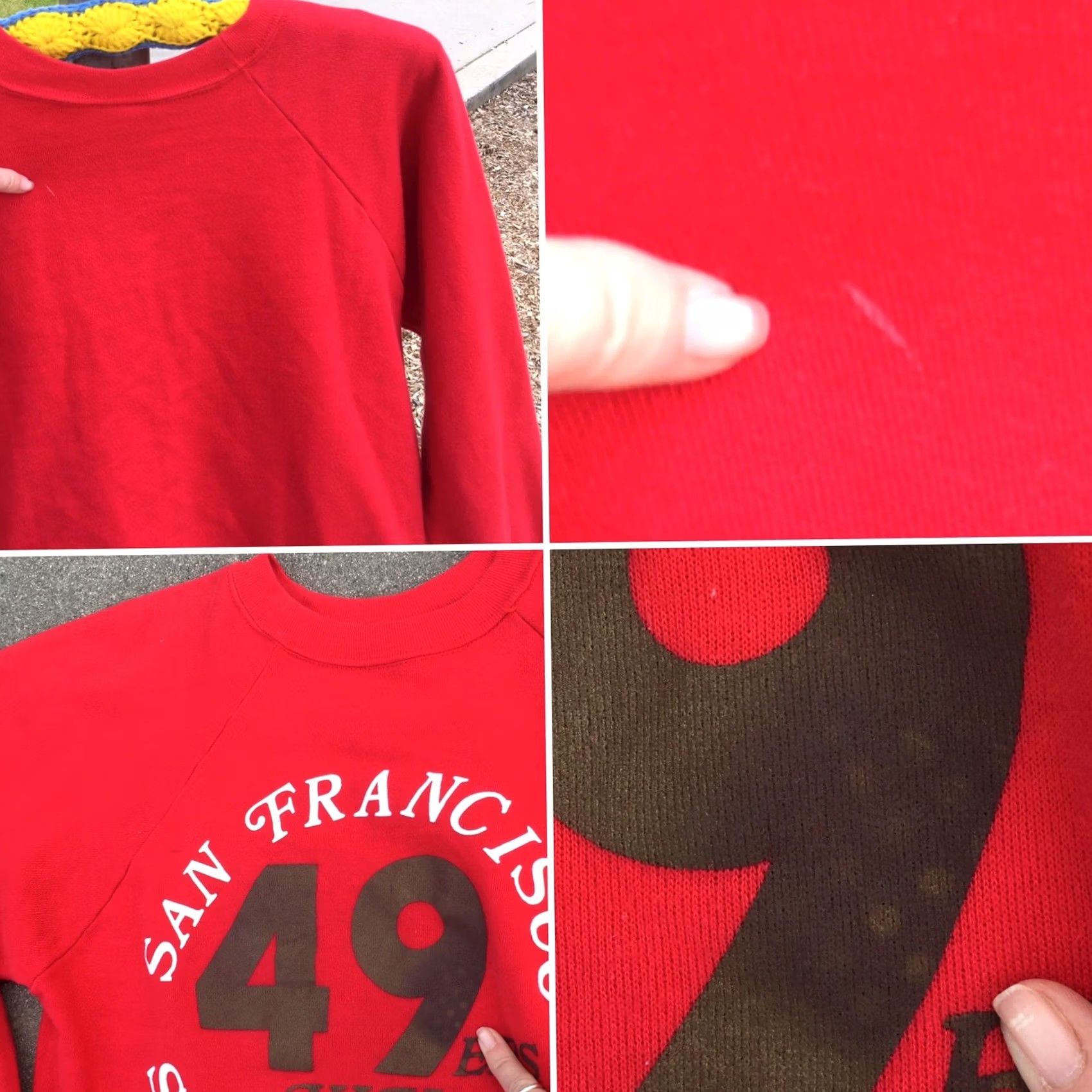 Vintage VINTAGE San Francisco 49ers Super Bowl XIX Sweatshirt 80s Signal Red L Mens USA Graphic Sweatshirt Size US L / EU 52-54 / 3 - 6 Thumbnail