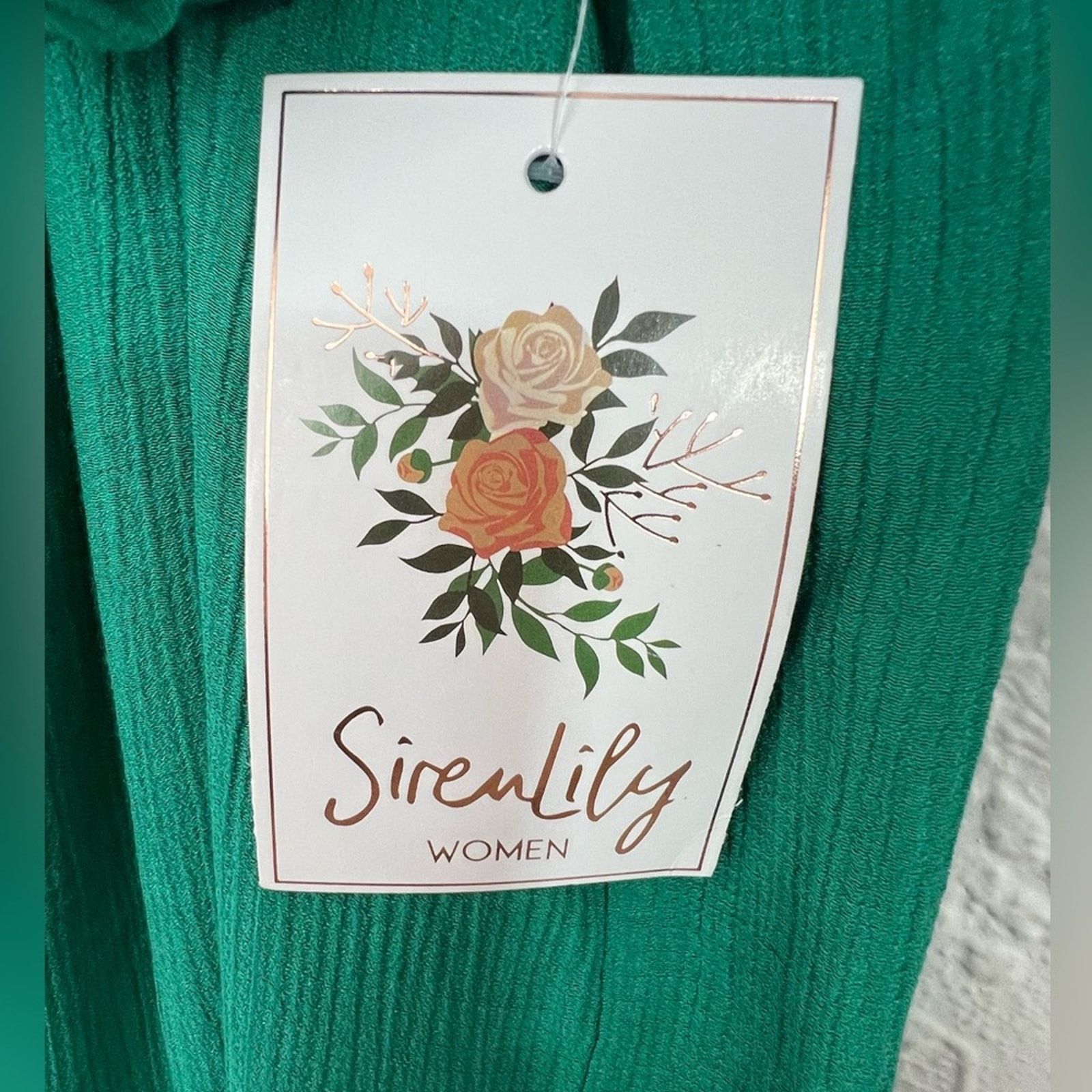 Other NWT Siren Lily Plus Women Dress Size 2X Lined Green 22x40 Size XXL / US 16-18 / IT 52-54 - 3 Thumbnail