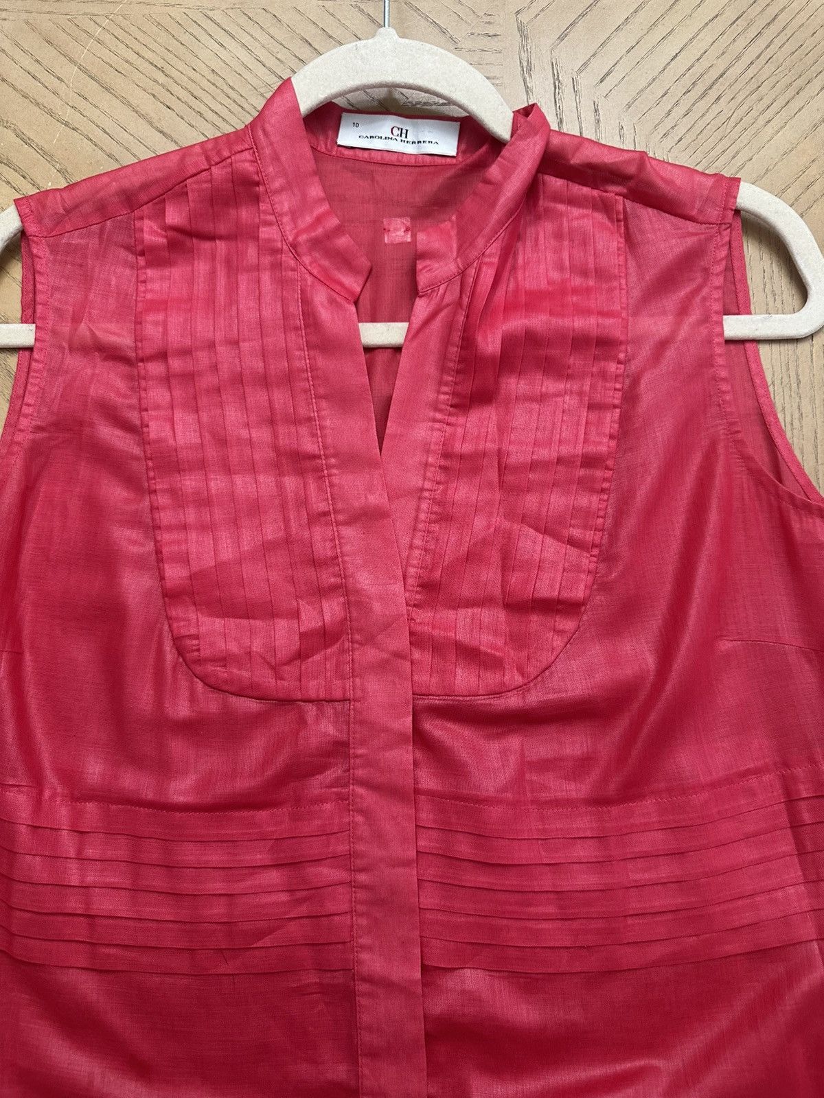 Carolina Herrera Carolina Herrera Pink Top Sz 10 Size M / US 6-8 / IT 42-44 - 2 Thumbnail
