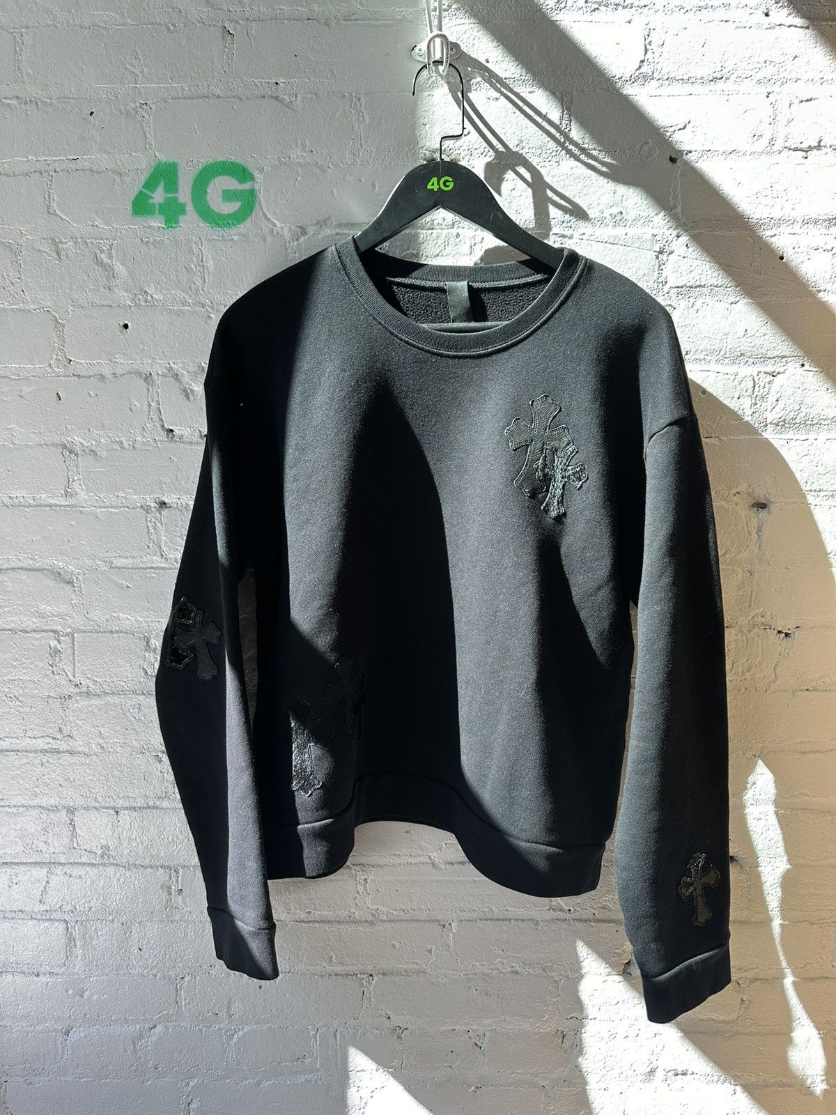 Chrome Hearts CHROME HEARTS FLOODED CROSS PATCH CREWNECK SZ L-XL Size US M / EU 48-50 / 2 - 1 Thumbnail