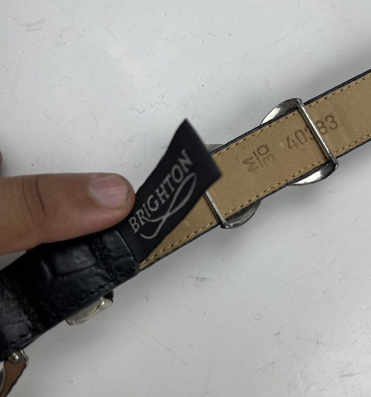 Brighton vintage studded leather belt tc27 Size 30 - 6 Thumbnail