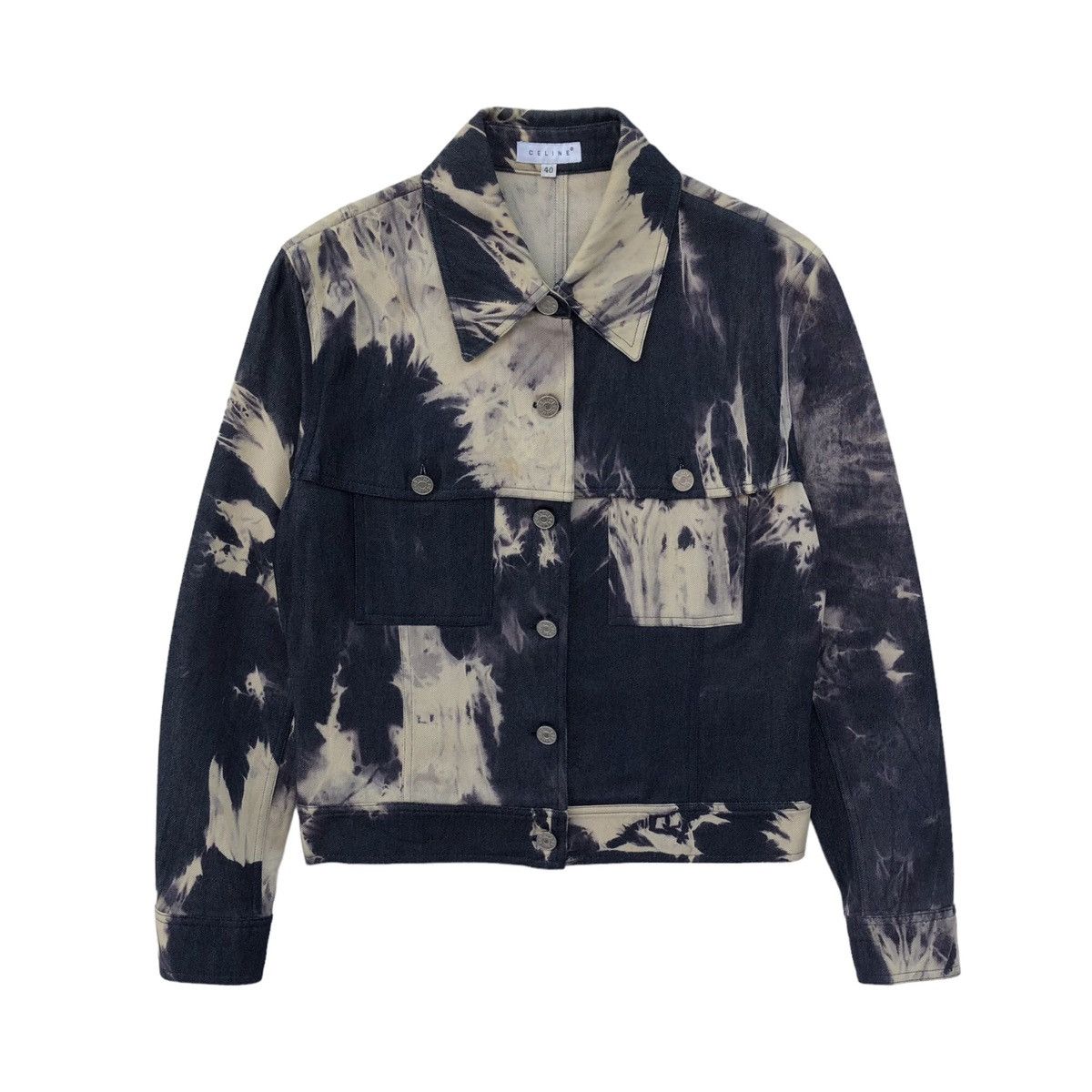 Celine Vintage CELINE SS2000 Denim Tie Dye Indigo Tucker Jacket Size M / US 6-8 / IT 42-44 - 7 Thumbnail