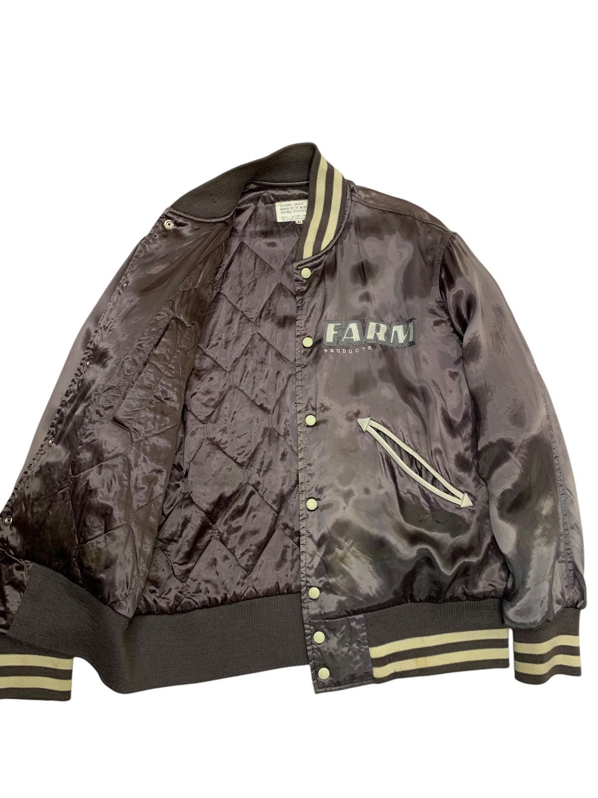 General Research 🔥RARE VTG A/W 01 G.RESEARCH BASEBALL JACKETS SATIN RAYON Size US L / EU 52-54 / 3 - 8 Thumbnail