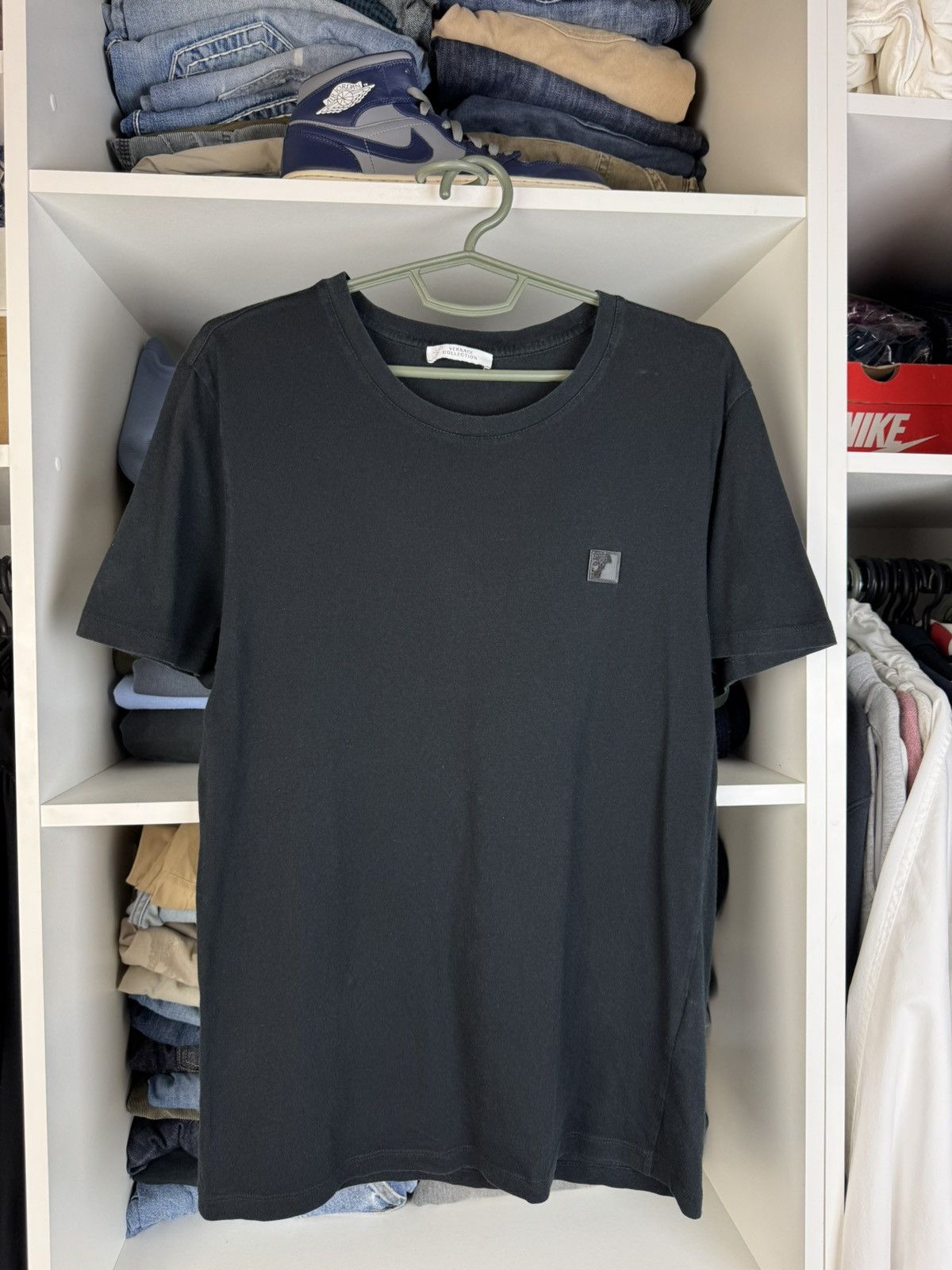 Versace Versace Collection Men's Black Medusa Logo Patch T-Shirt Size US M / EU 48-50 / 2 - 1 Thumbnail