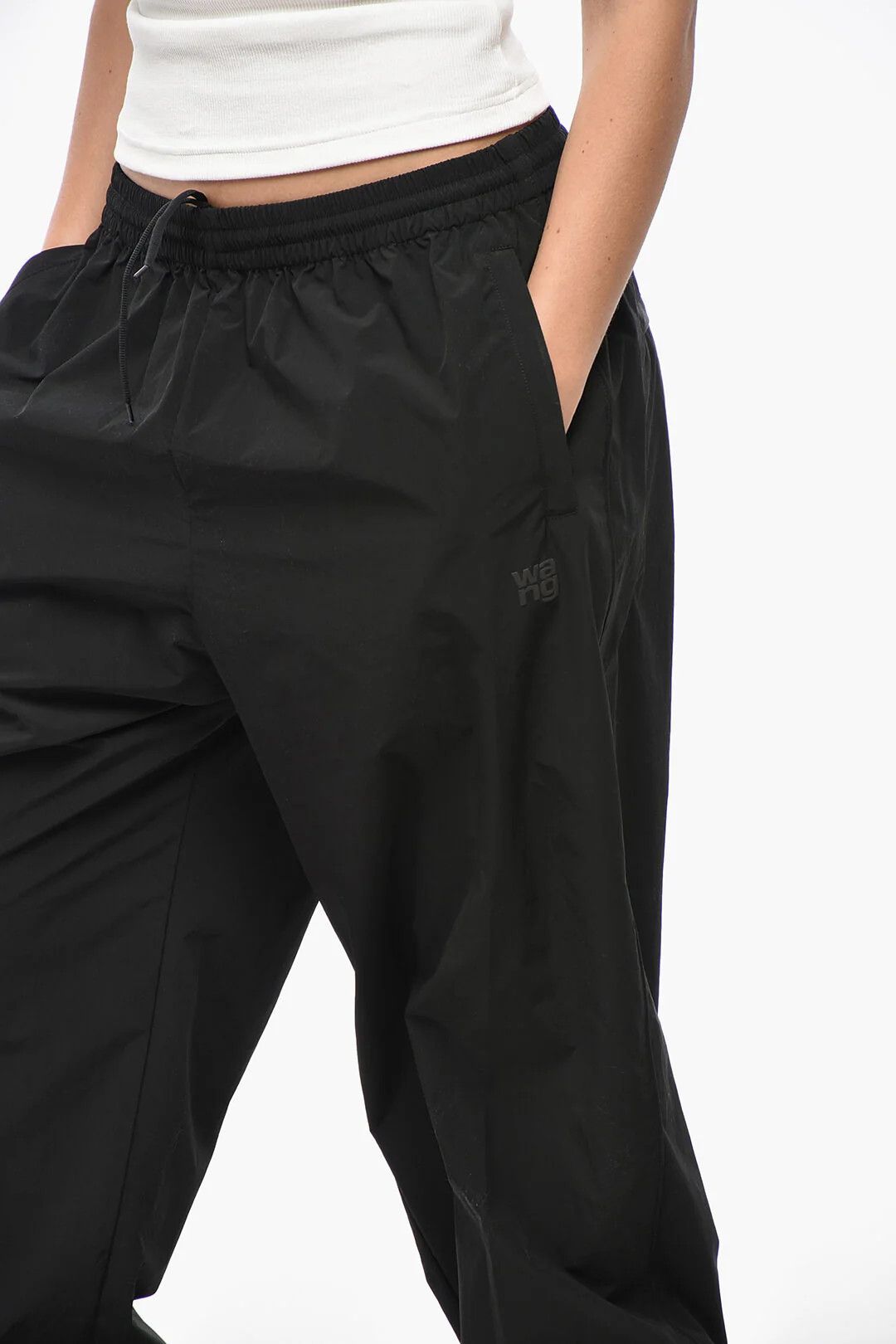Alexander Wang og1mm0426 Lined Nylon Pant in Black Size 30" / US 8 / IT 44 - 3 Thumbnail