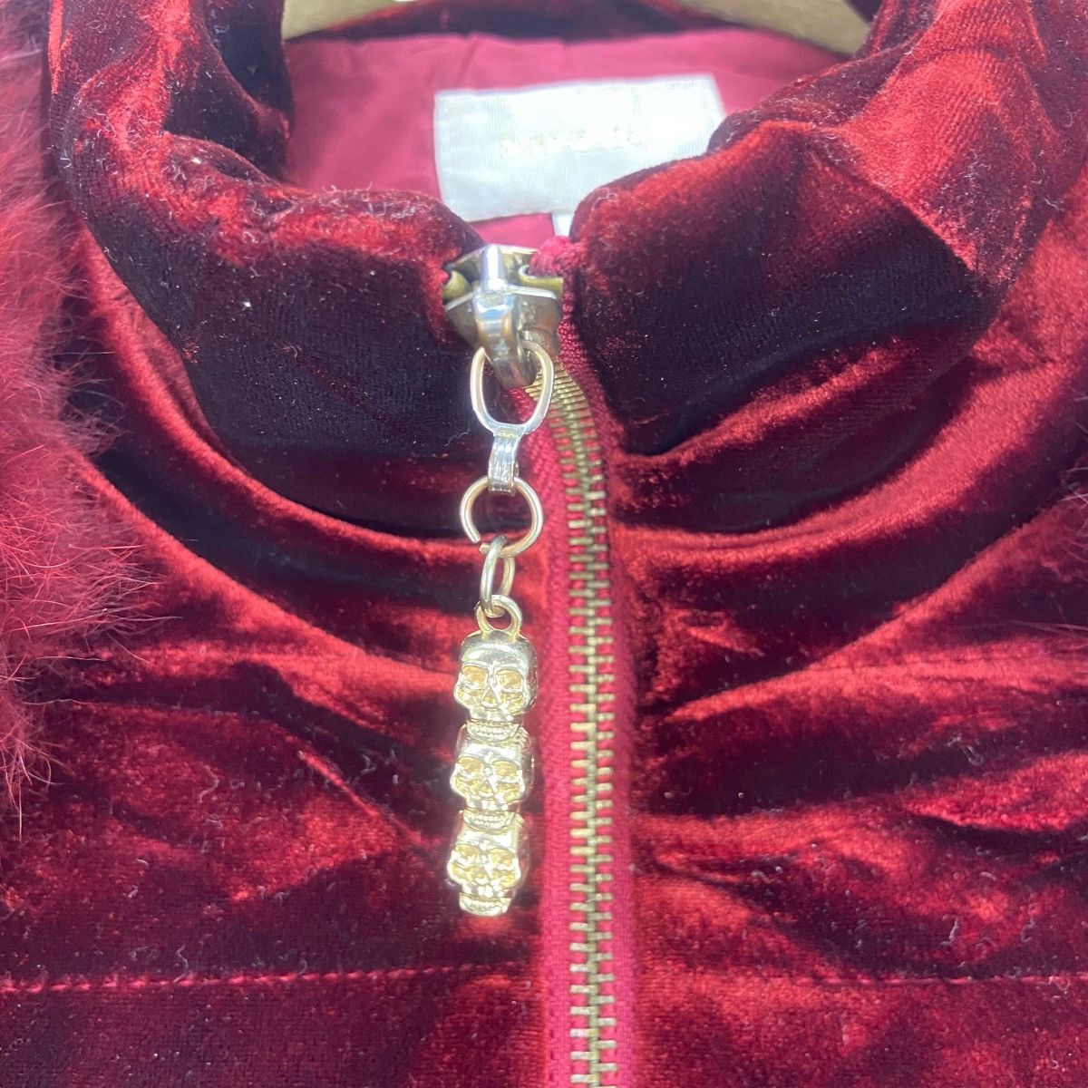 Japanese Brand Japanese Brand Manfeiqi Red Velvet Fox Fur Quilted Jacket Size S / US 4 / IT 40 - 16 Thumbnail