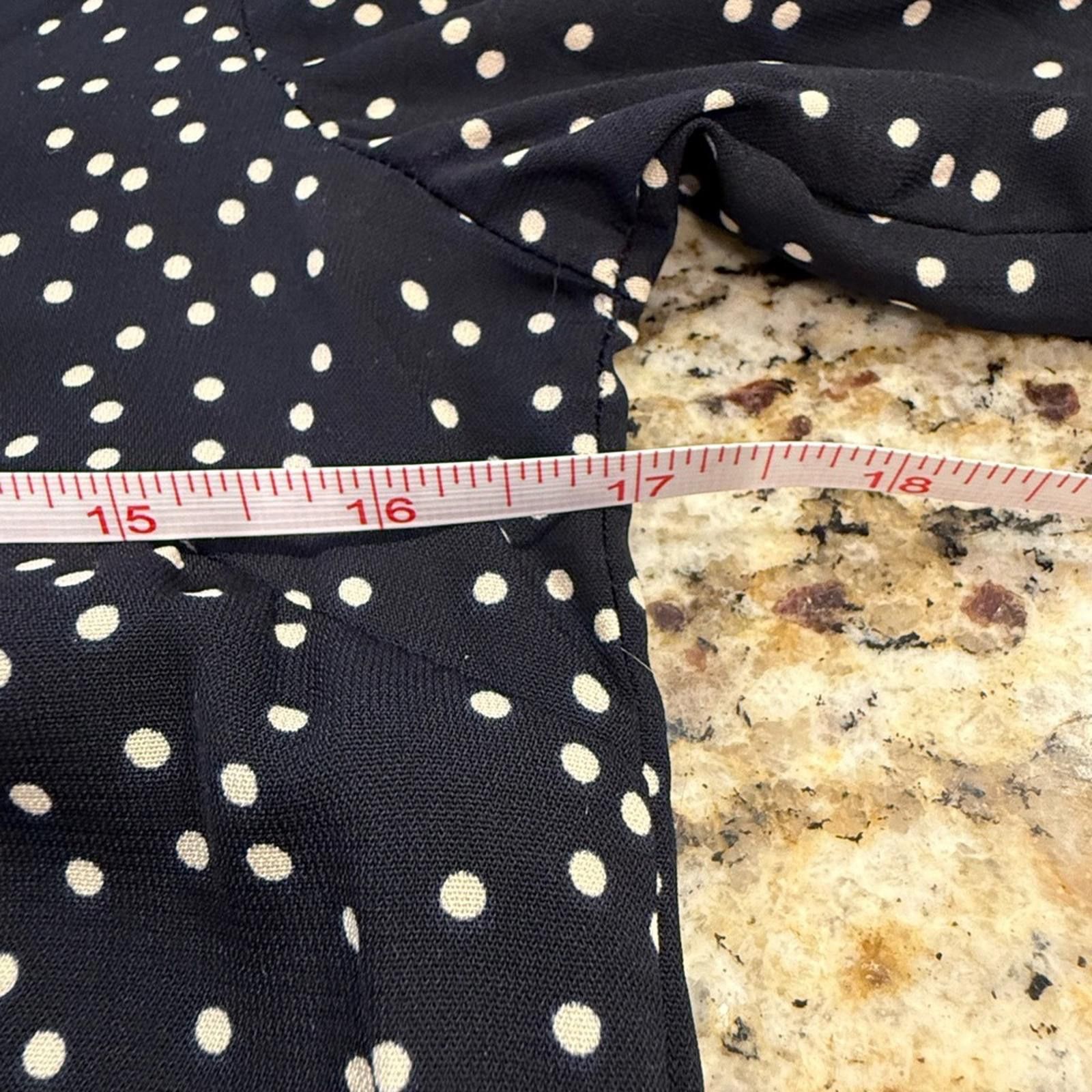 Lulus Lulus black white polka dot ruffle bell sleeve dress SZ XS Size XS / US 0-2 / IT 36-38 - 7 Thumbnail
