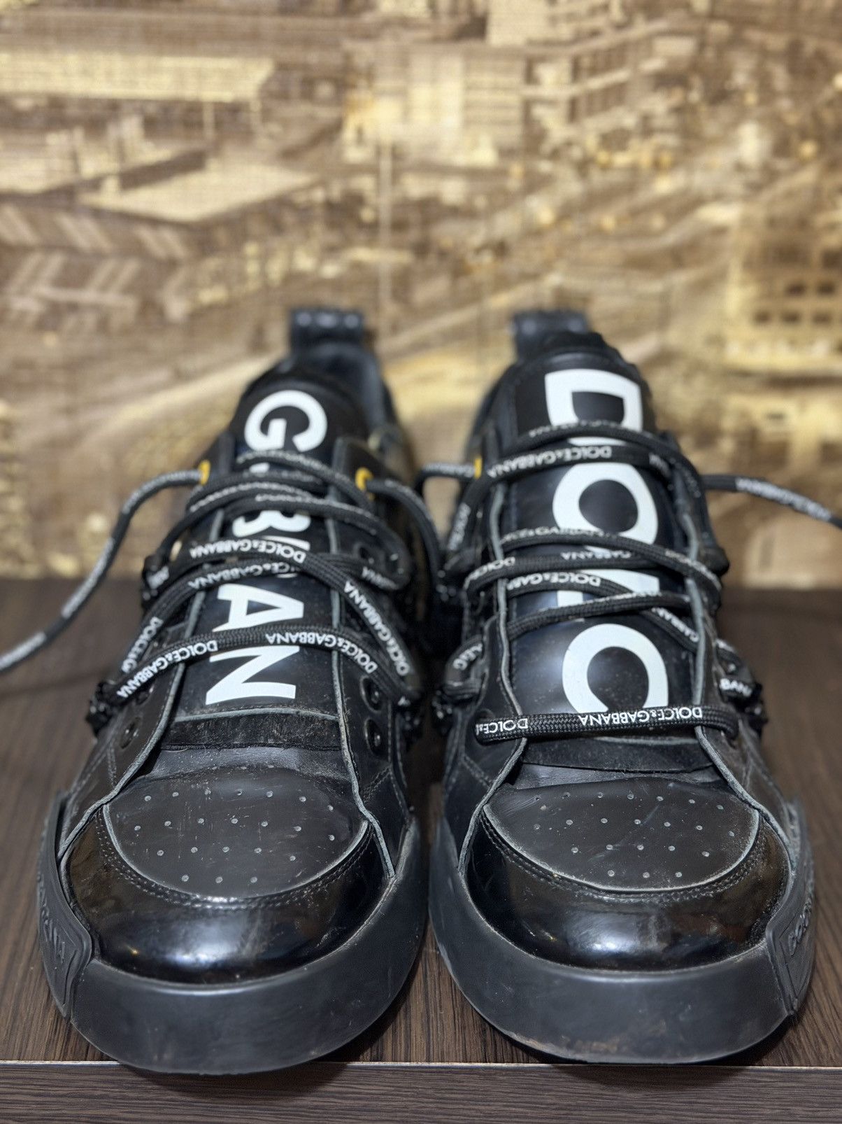 Dolce & Gabbana Dolce Gabbana Sneakers Portofino Black Men's Size 43 Size US 10 / EU 43 - 3 Thumbnail