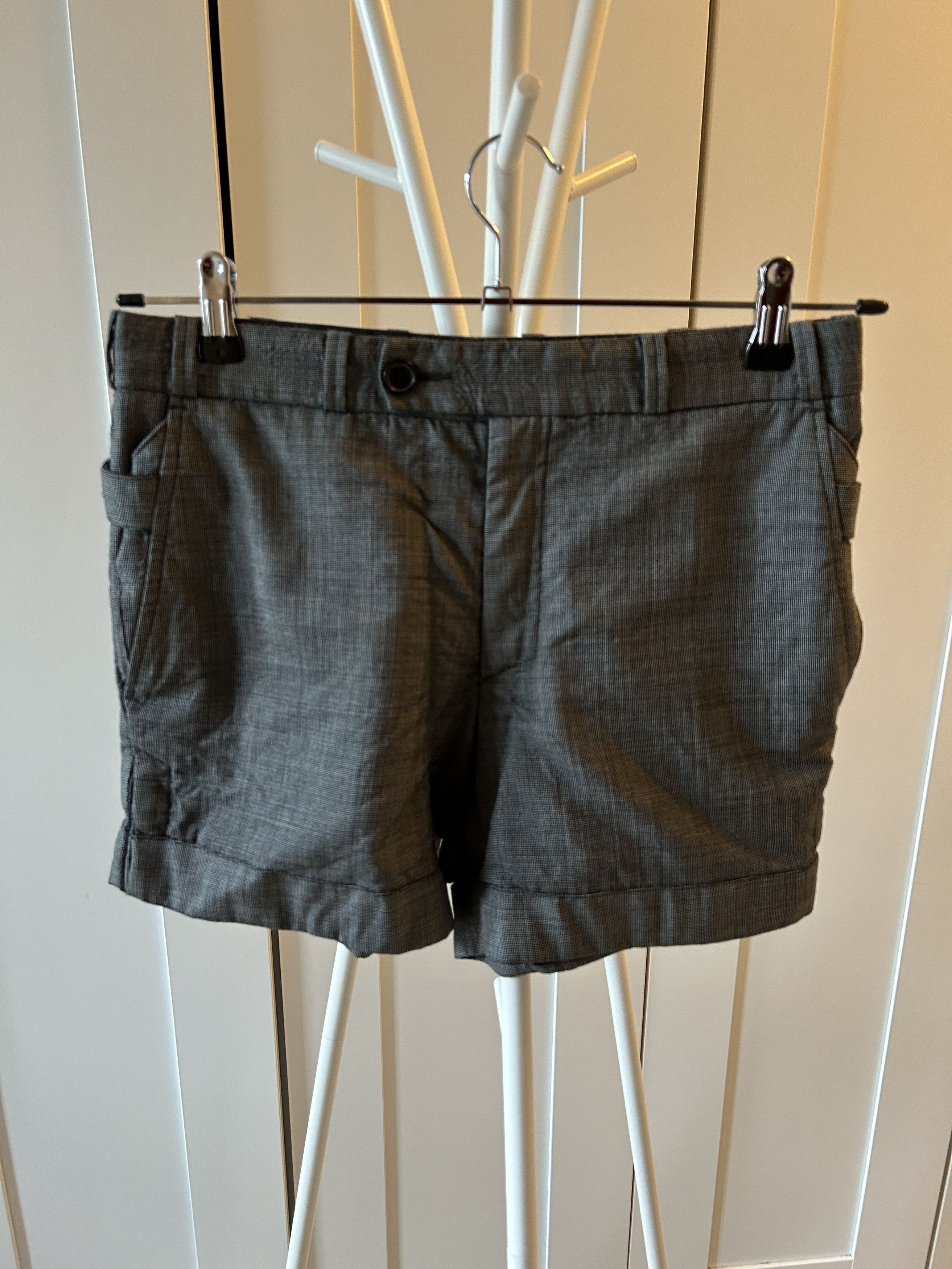 image of Homespun Knitwear Jeroen Van Tuyl Woolen Shorts Dutch Fashion Designer in Grey, Men's (Size 30)