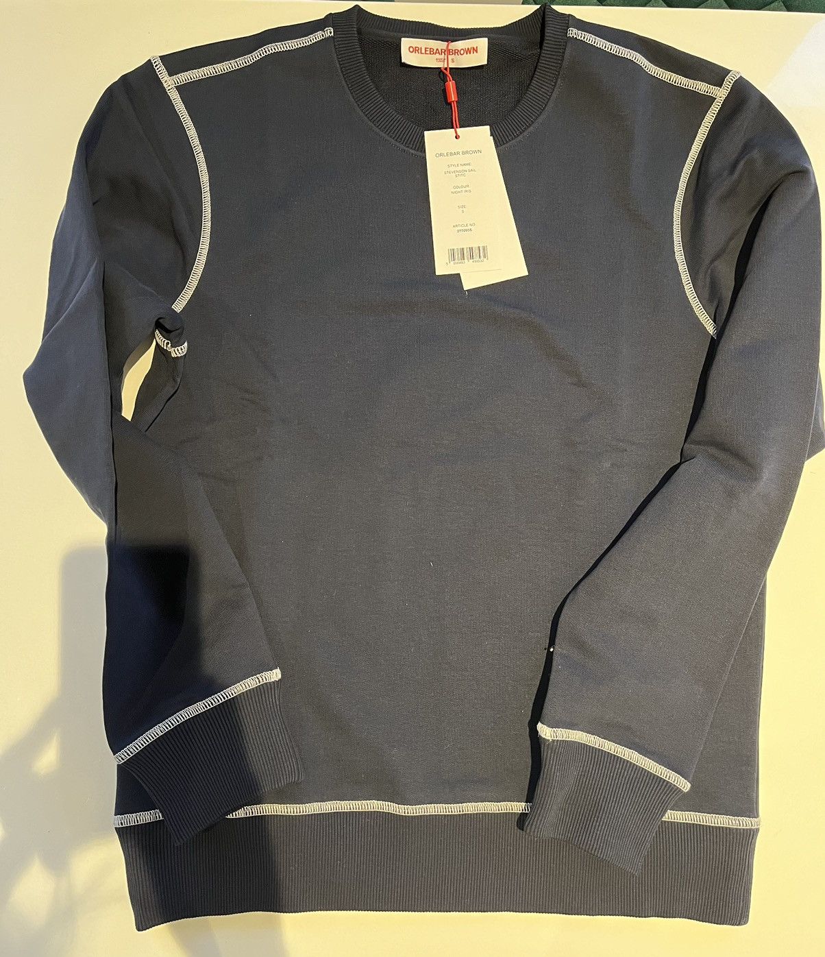 image of Orlebar Brown Sweatshirt, Never Worn (With Tag) in Navy, Men's (Size Small)