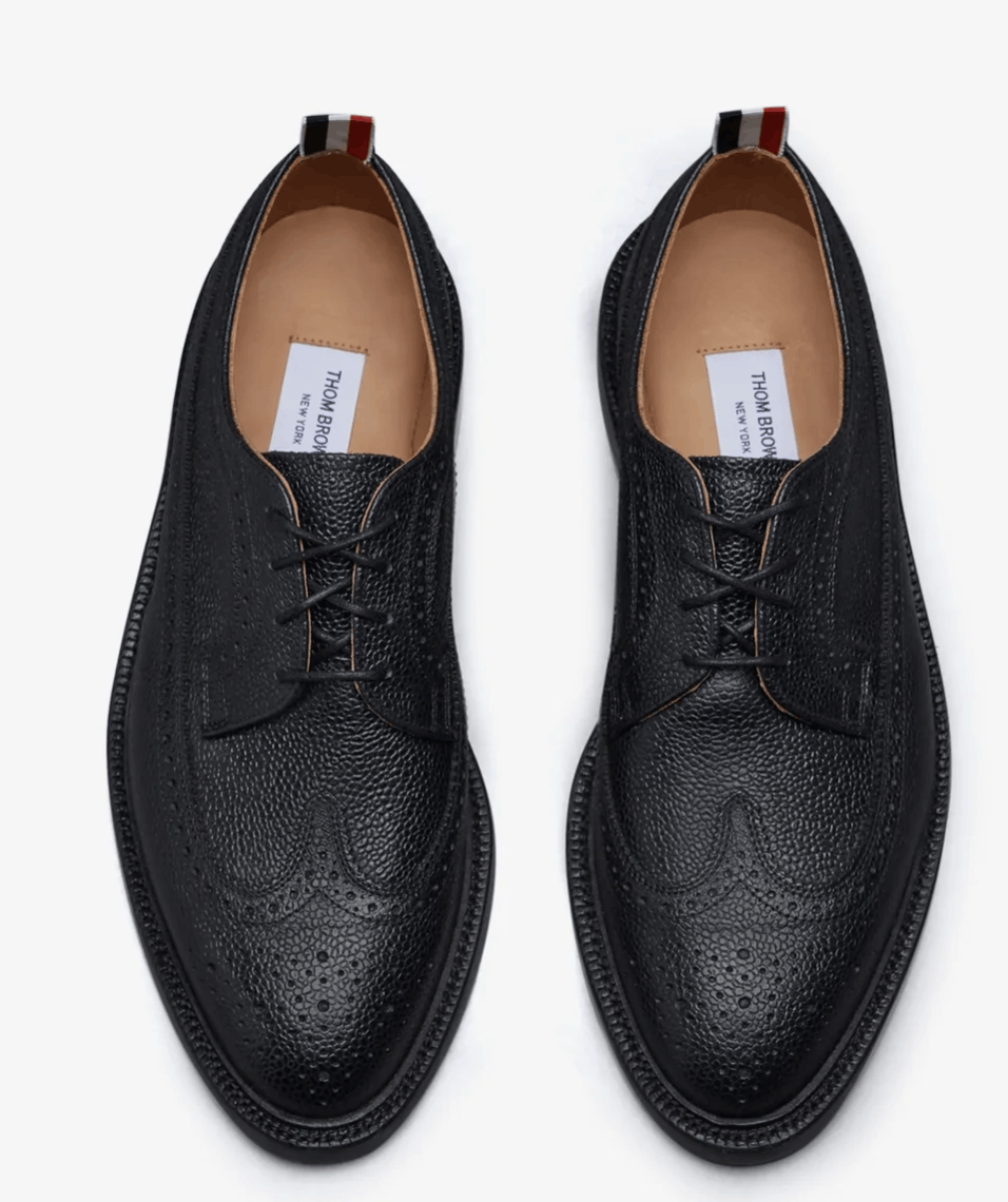 Thom Browne Thom Browne Black Leather Sole Longwing Derbys Size US 10 / EU 43 - 11 Thumbnail
