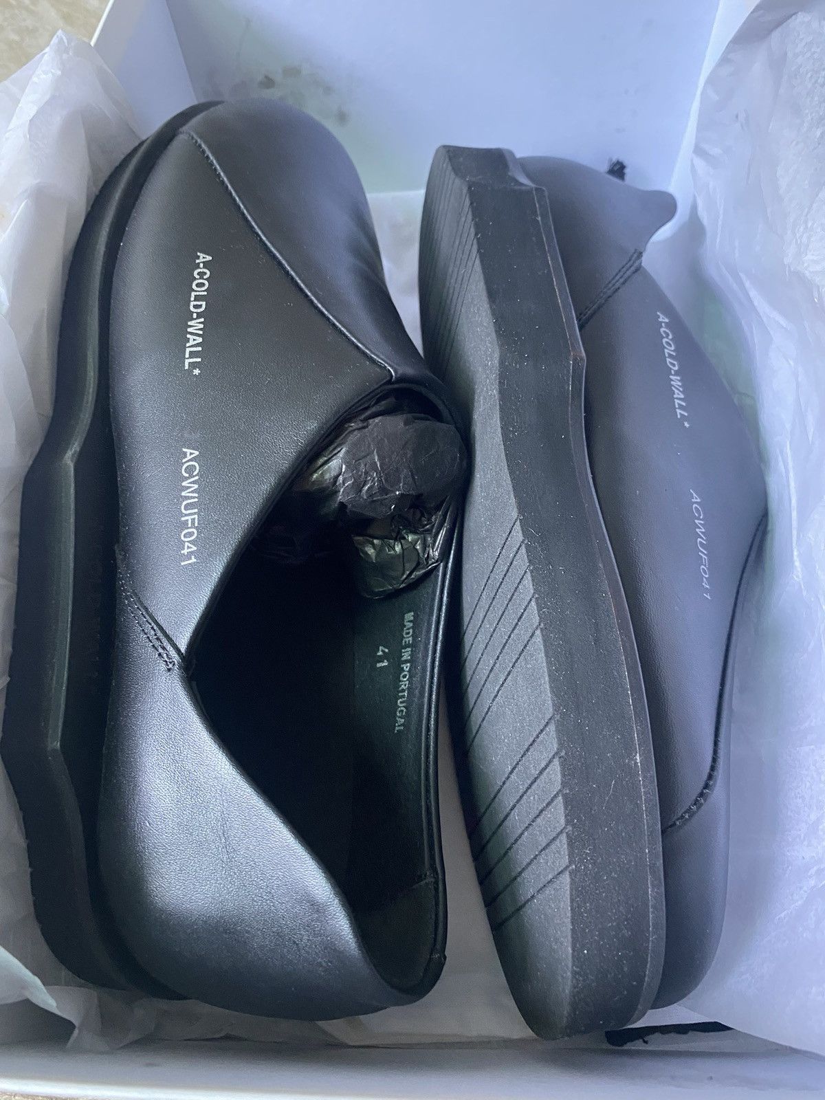 A-COLD-WALL* ACW Leather Asymmetric Slip On Loafer BNIB Size US 8 / EU 41 - 3 Thumbnail