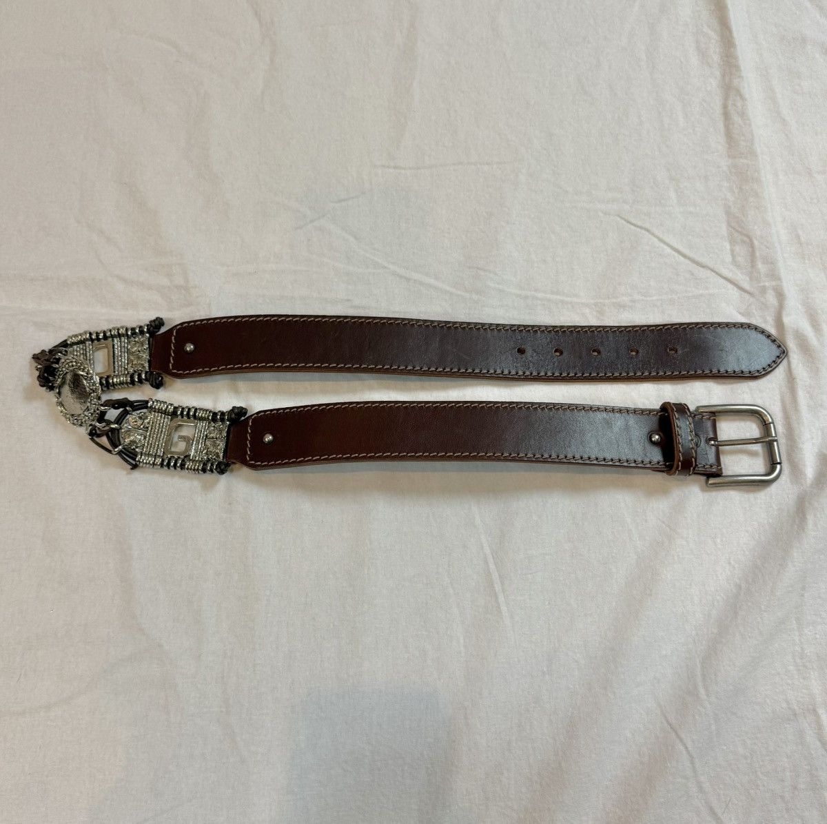 Dolce & Gabbana Western Sliver Calf Leather Belt Size ONE SIZE - 4 Thumbnail