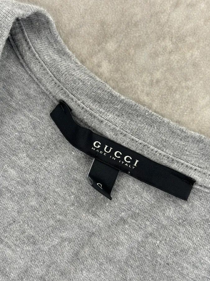Gucci SS2008 Gucci Grey V-Neck Bird T-Shirt Size S / US 4 / IT 40 - 8 Thumbnail