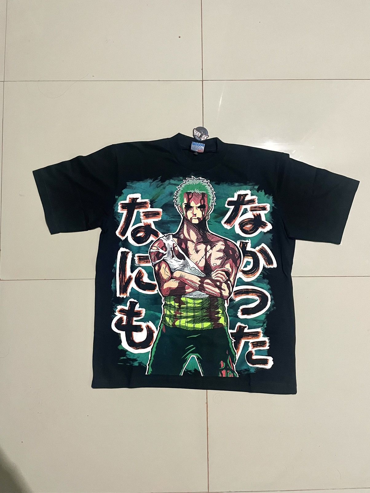 image of One Piece Roronoa Zoro Shirts By Skaars in Black, Men's (Size XL)