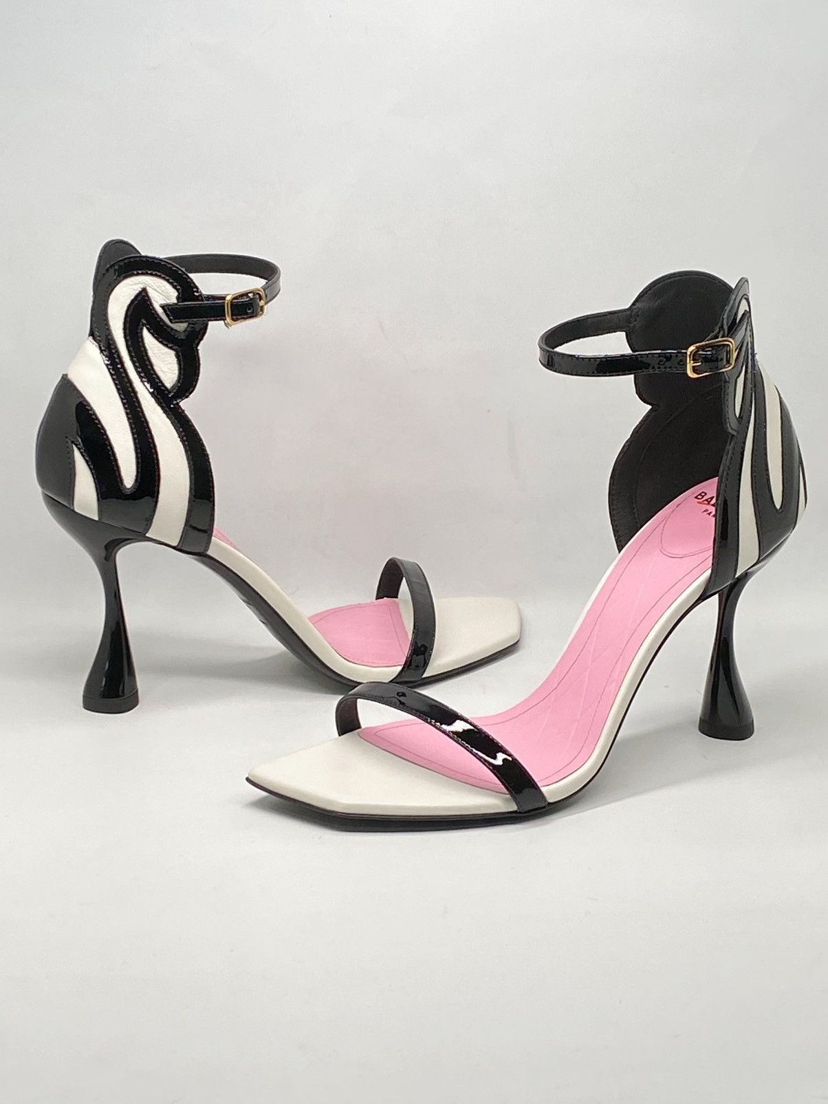 Balmain Balmain Eden Colorblocked Patent Leather Sandals size 37 Size US 7 / IT 37 - 1 Thumbnail