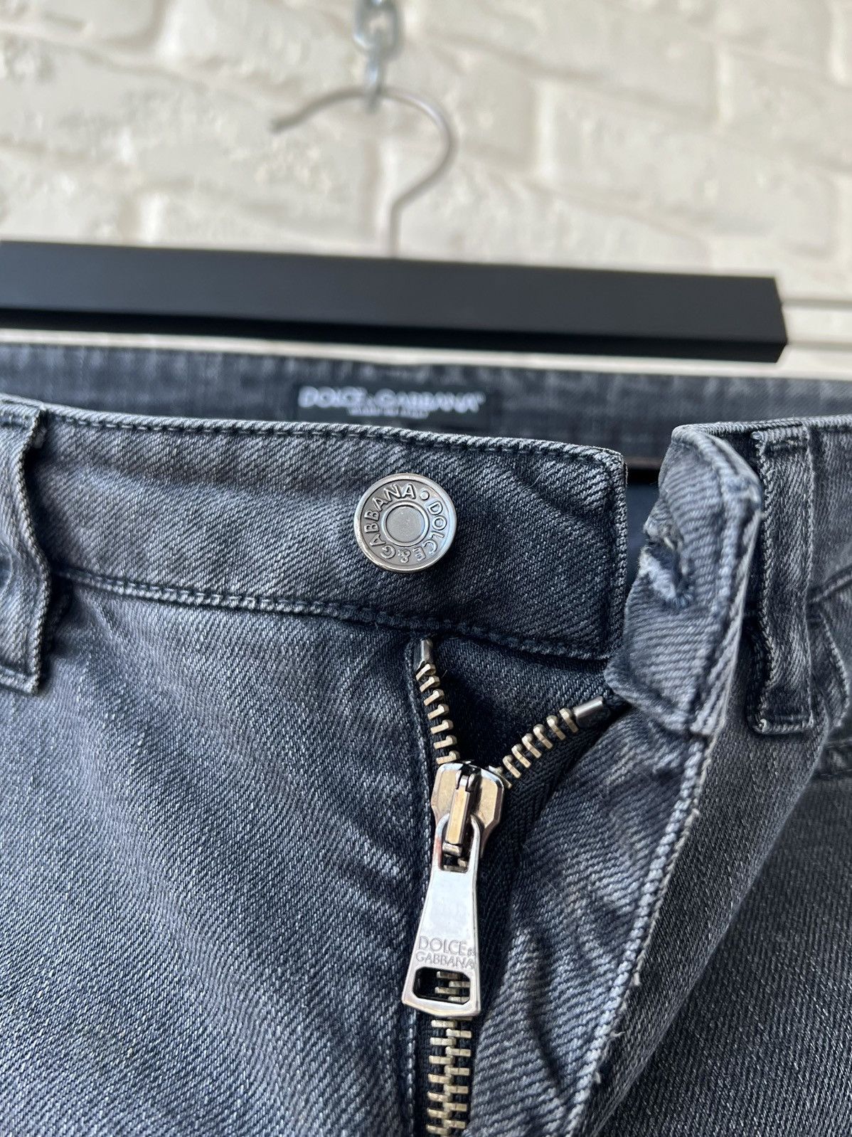 Dolce & Gabbana Dolce&Gabbana Black Logo Denim Slim Jeans Size 26" / US 2 / IT 38 - 7 Thumbnail