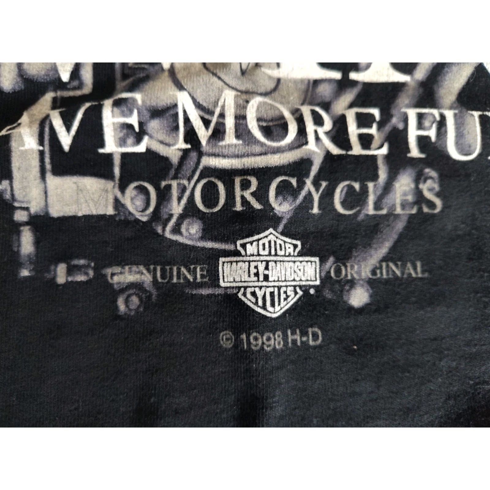 Harley Davidson VINTAGE Harley-Davidson T-Shirt Men’s Medium Black Graphic Print Motorcycle 90s Biker Size US M / EU 48-50 / 2 - 3 Thumbnail