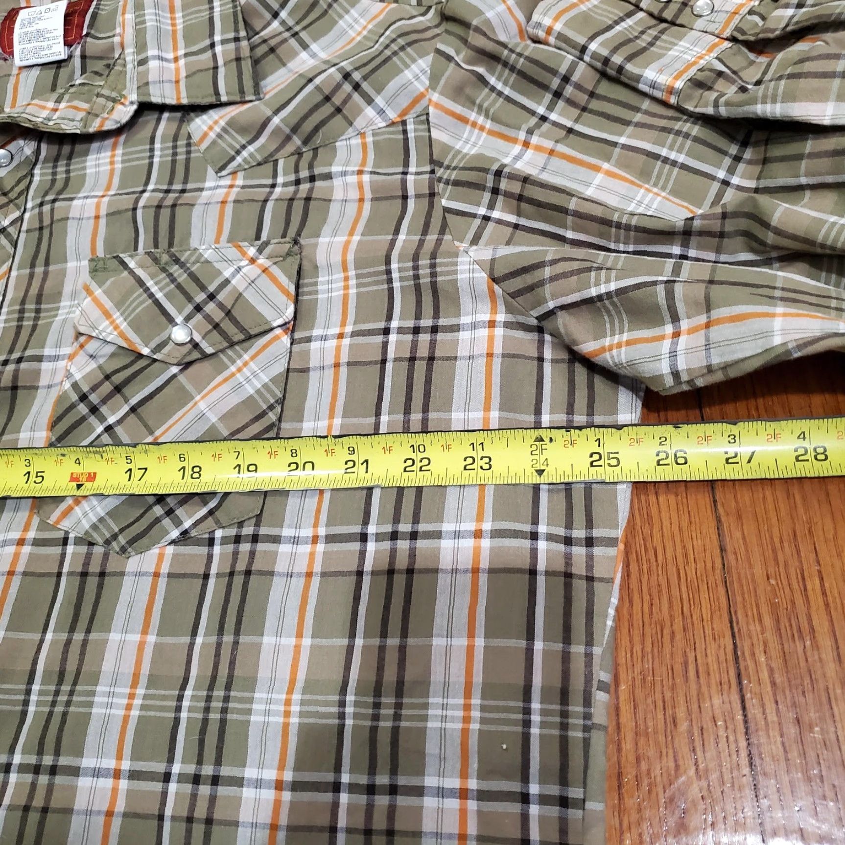 Vintage Rustler Shirt Mens XL Green Plaid Western Pearl Snap Long Tails Cowboy Size US XL / EU 56 / 4 - 6 Thumbnail