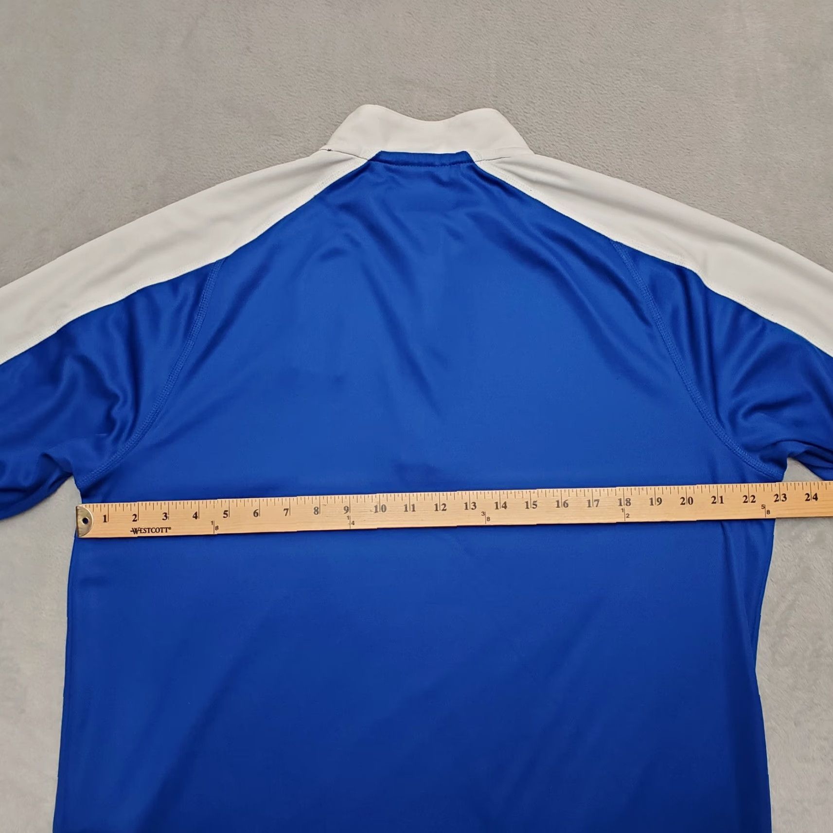 Adidas VINTAGE Adidas Mens Large Pullover Climalite 1/4 Zip Sweater Trojans Running Size US L / EU 52-54 / 3 - 7 Thumbnail