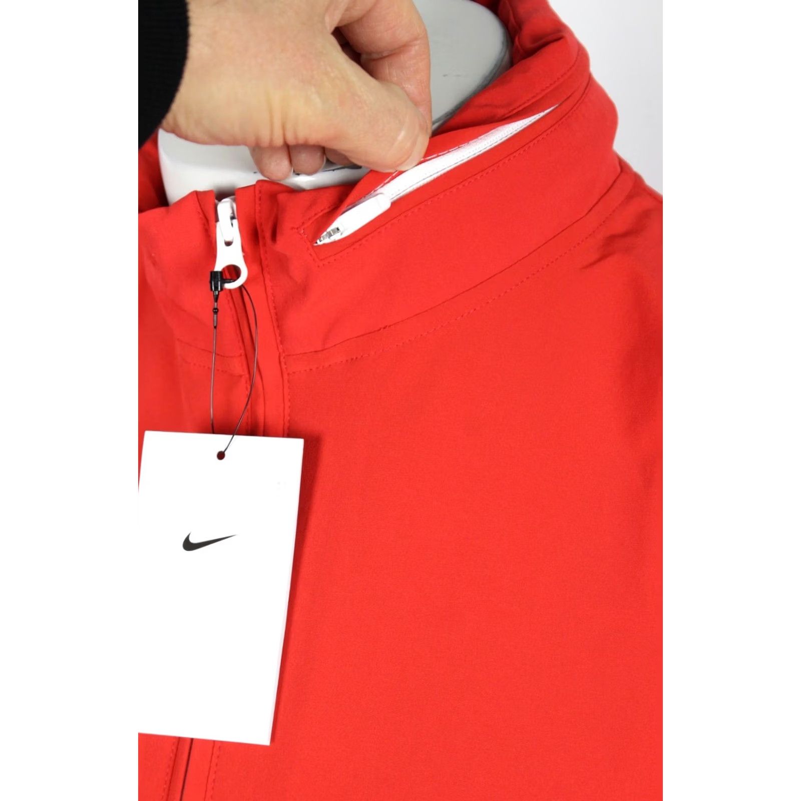 Nike Nike Men's Lightweight Coach Jacket 1/4 Zip Hooded S Red Windbreaker Dri-FIT Small Size US S / EU 44-46 / 1 - 5 Thumbnail
