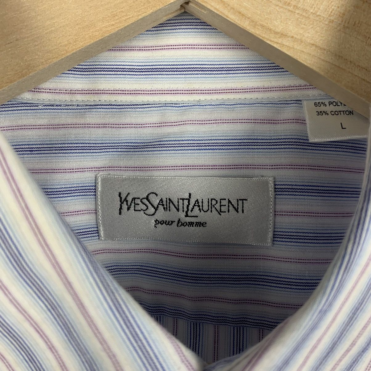 Yves Saint Laurent Vintage Yves Saint Laurent Striped Shirt Short Sleeve Size L Size US L / EU 52-54 / 3 - 5 Thumbnail