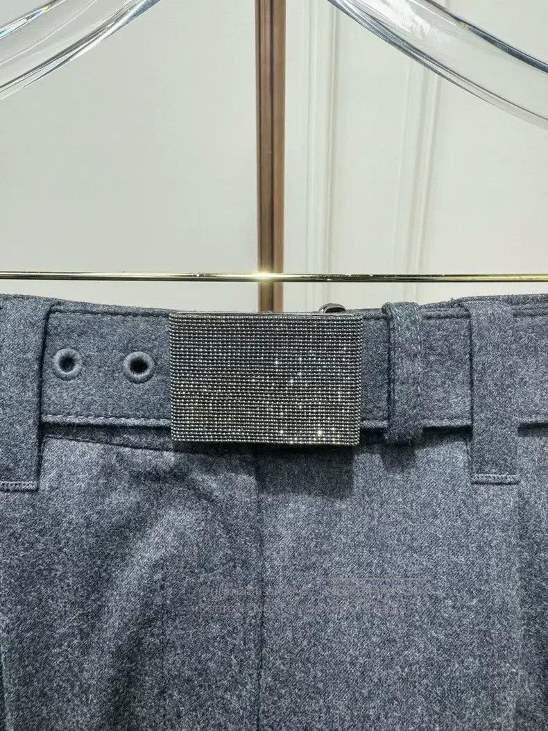 Brunello Cucinelli Brunello Cucinelli Black Beaded Button Wool Trousers Size 25" / US 0 / IT 36 - 3 Thumbnail