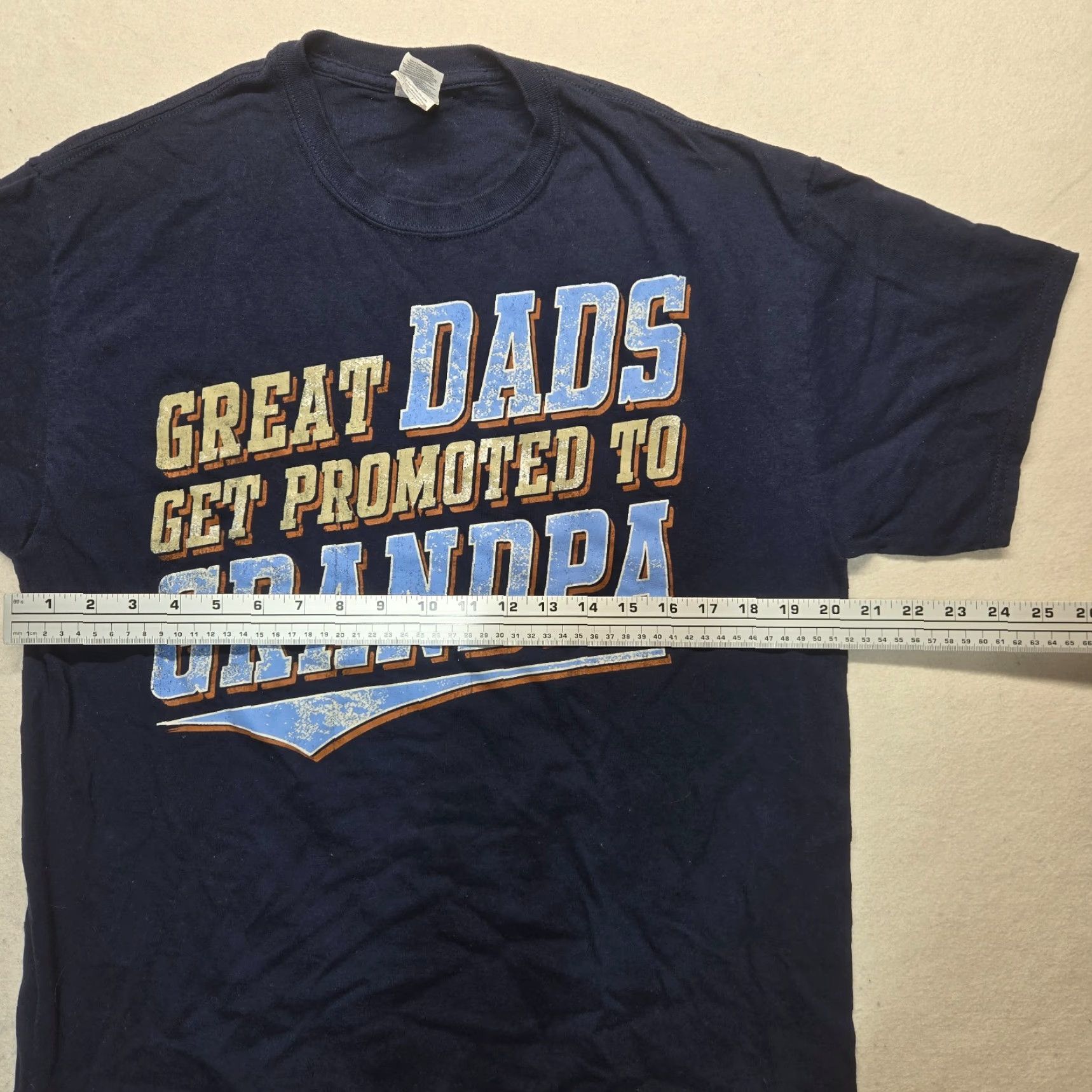 Port & Company Port & Company Blue T-Shirt "Great Get Promoted to Grandpa" Funny Theme Men's L Regular Short Sleeve Size US L / EU 52-54 / 3 - 4 Thumbnail