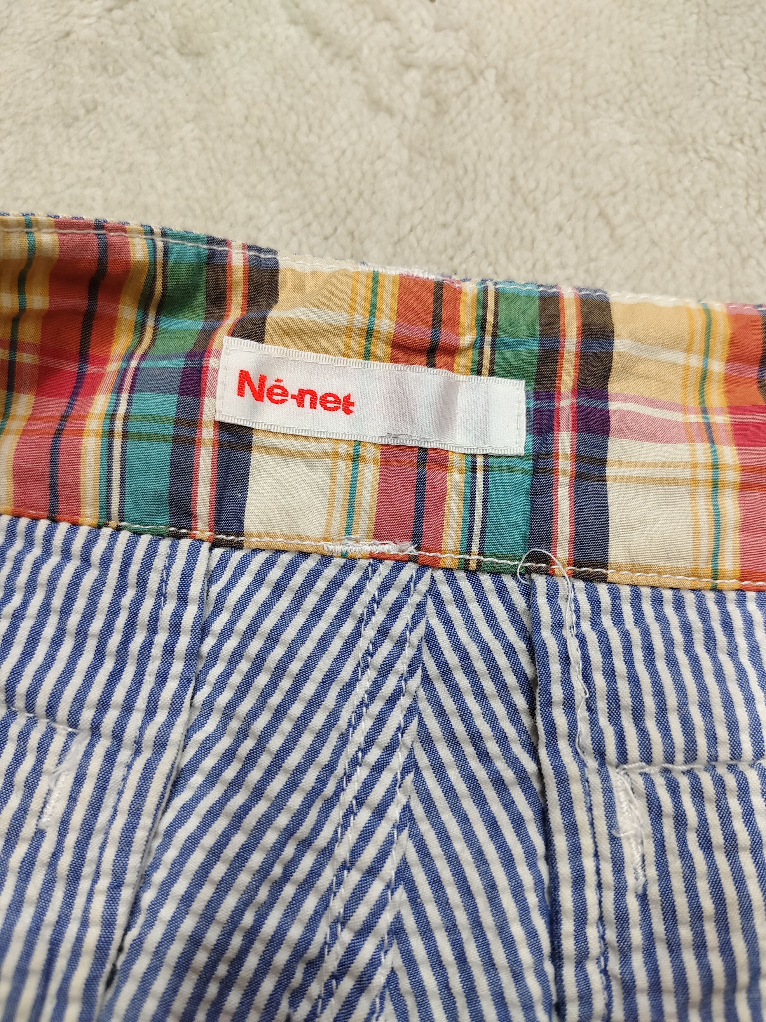 Ne-Net 🇯🇵 Ne-Net 🇯🇵 Sailor Seersucker Drop Crotch Cargo Pant Size 30" / US 8 / IT 44 - 6 Thumbnail
