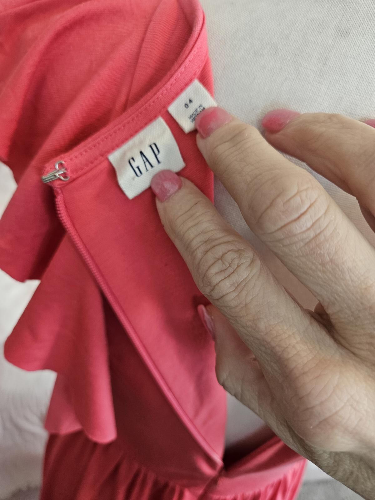 Gap Stylish GAP Coral Maxi Dress with Ruffle Sleeves Size S / US 4 / IT 40 - 4 Thumbnail