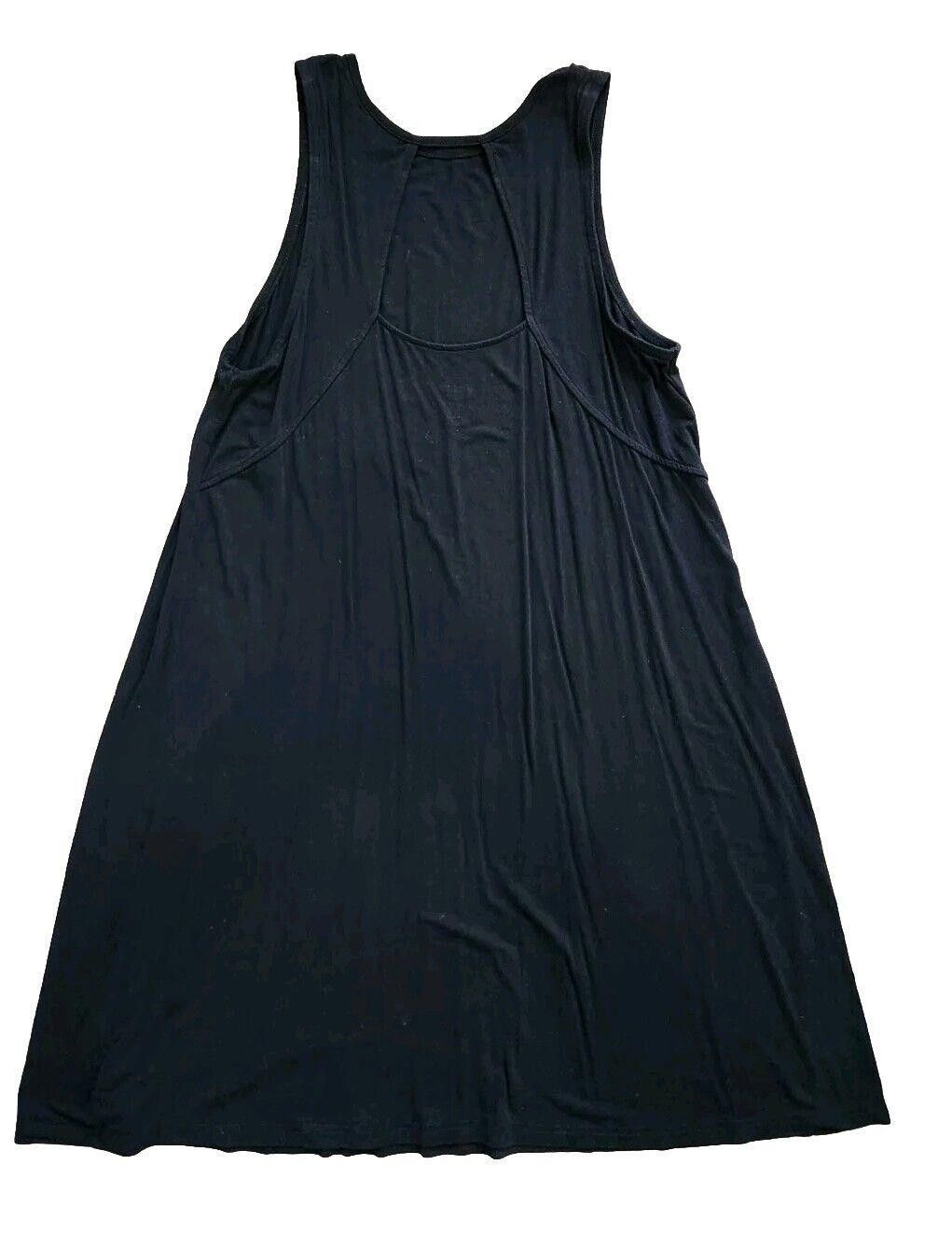 Mossimo Mossimo Dress Medium Black High Neck Stretchy A Line Shift Size M / US 6-8 / IT 42-44 - 3 Thumbnail
