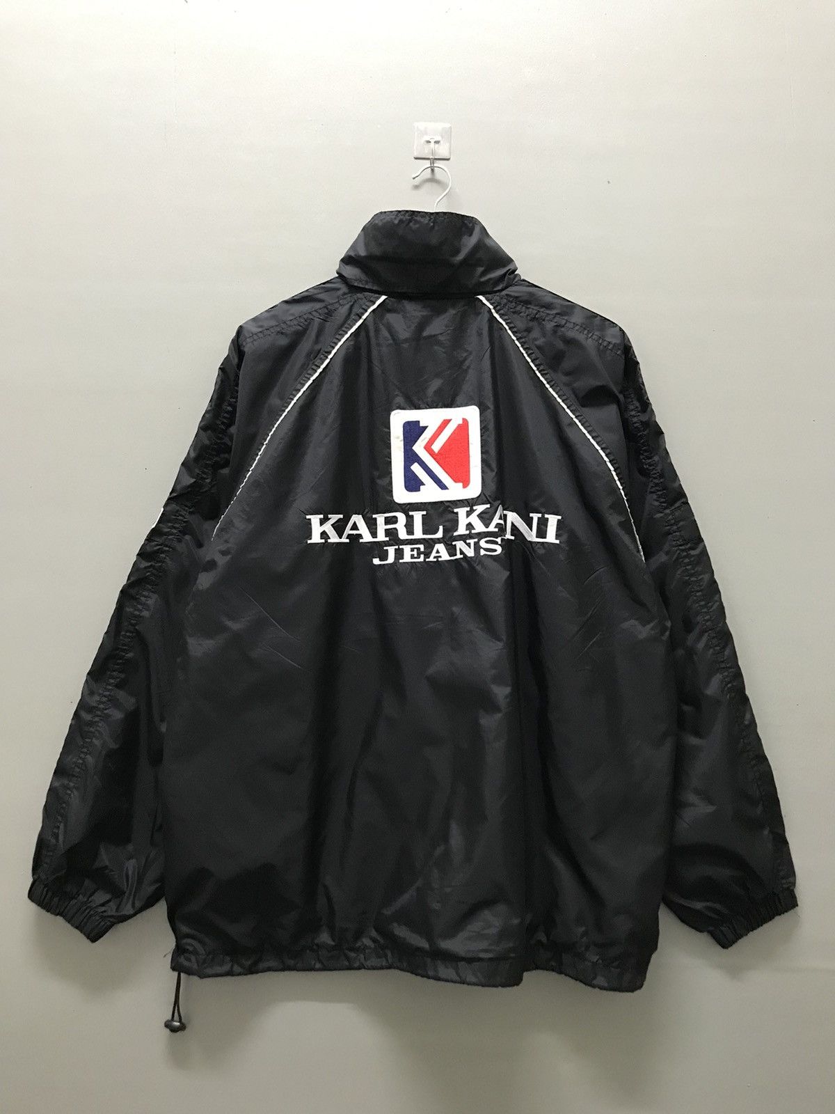 image of Karl Kani Light Zipper Jacket in Black, Men's (Size Large)
