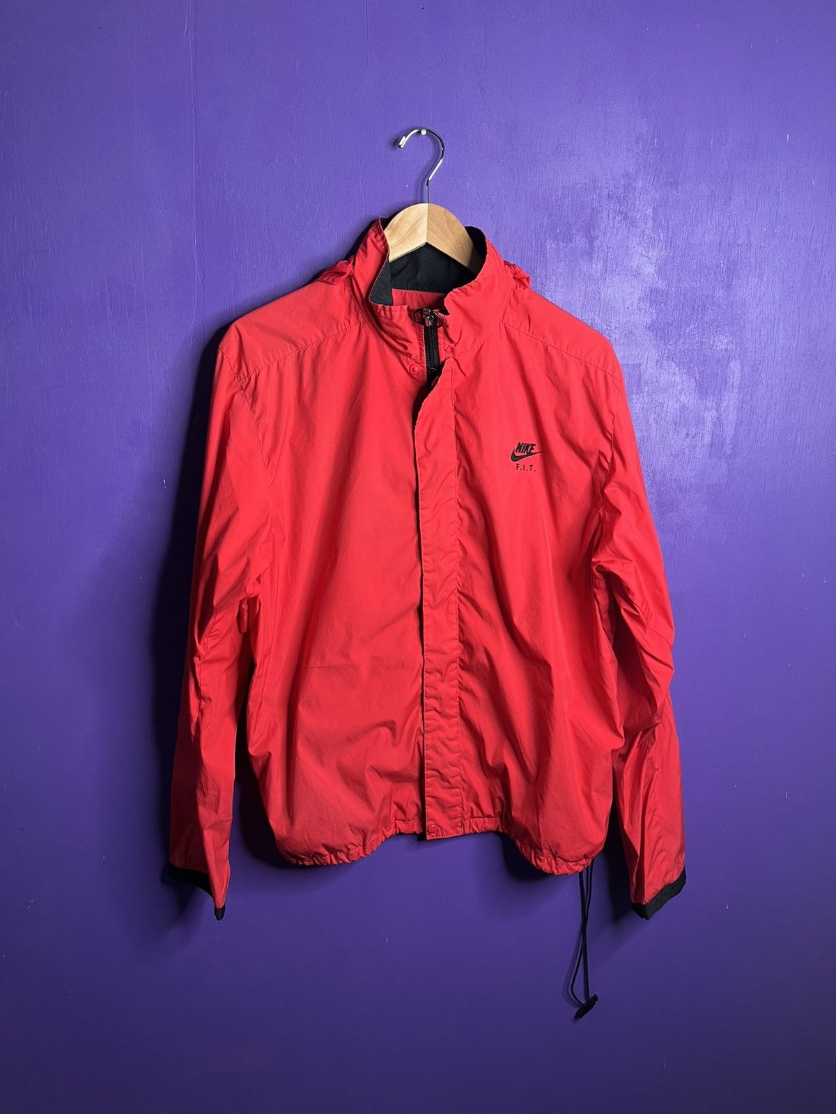 Nike × Vintage Vintage 90s Nike FIT anorak windbreaker jacket Size US L / EU 52-54 / 3 - 1 Thumbnail