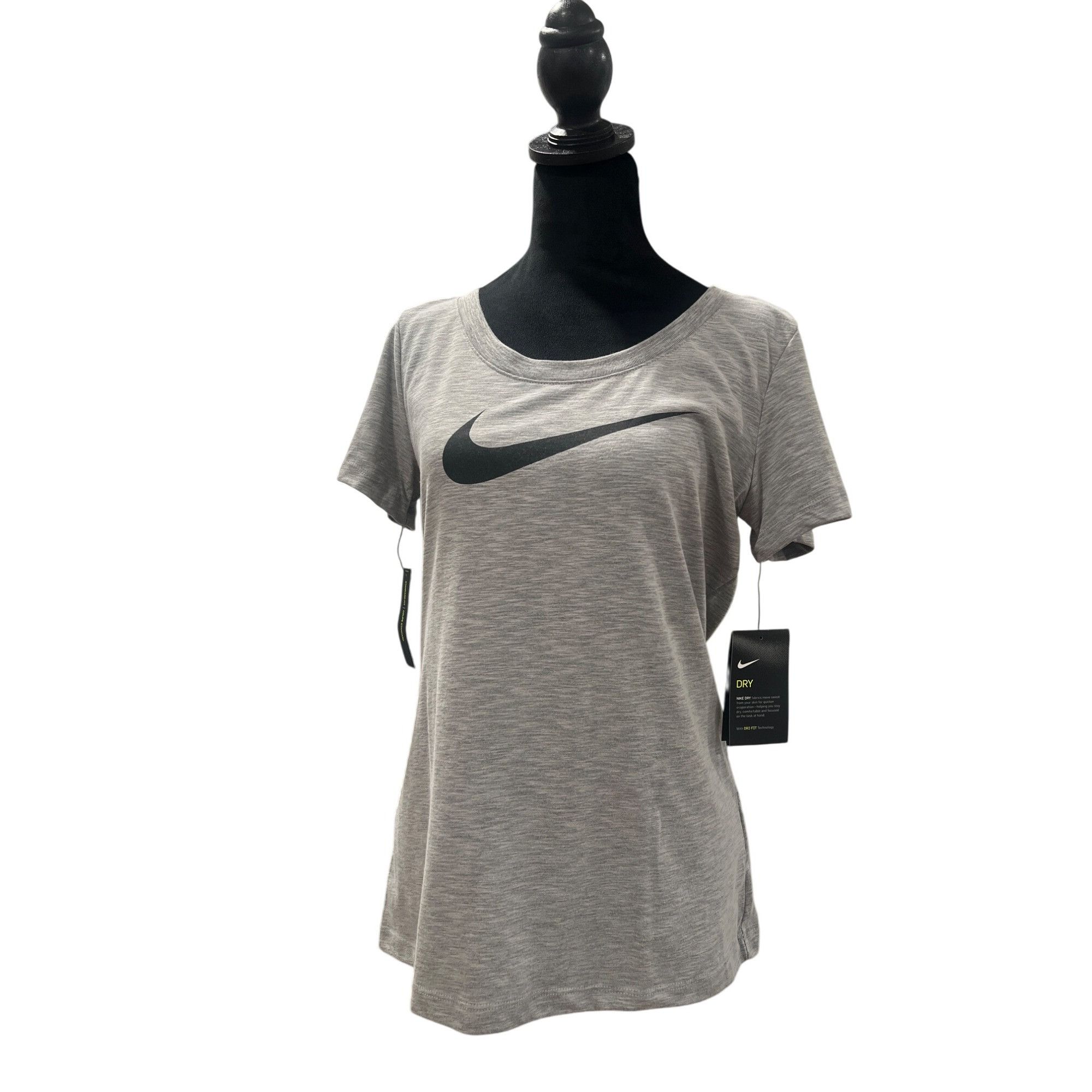 Nike NIKE Women's Grey Dri-Fit Training T-Shirt S Size S / US 4 / IT 40 - 2 Thumbnail