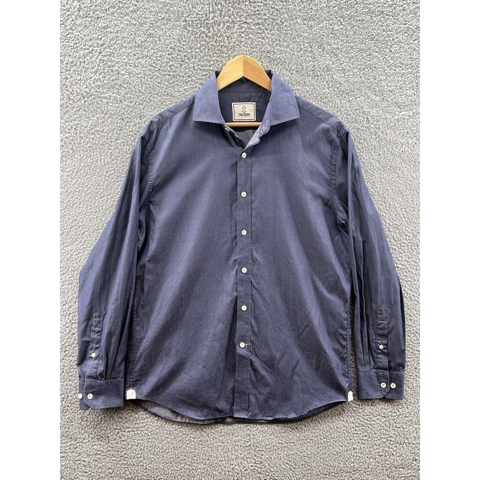 Todd Snyder Todd Snyder Dress Shirt 16 32/33 Gray Button Up Long Sleeve Size US XL / EU 56 / 4 - 1 Thumbnail