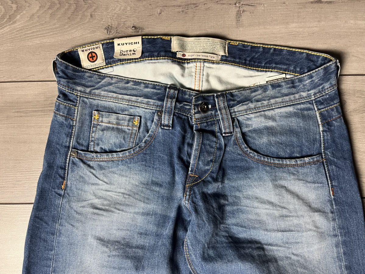 Japanese Brand Kuyichi sugar low loose flare denim jeans organic cotton Size US 30 / EU 46 - 3 Thumbnail
