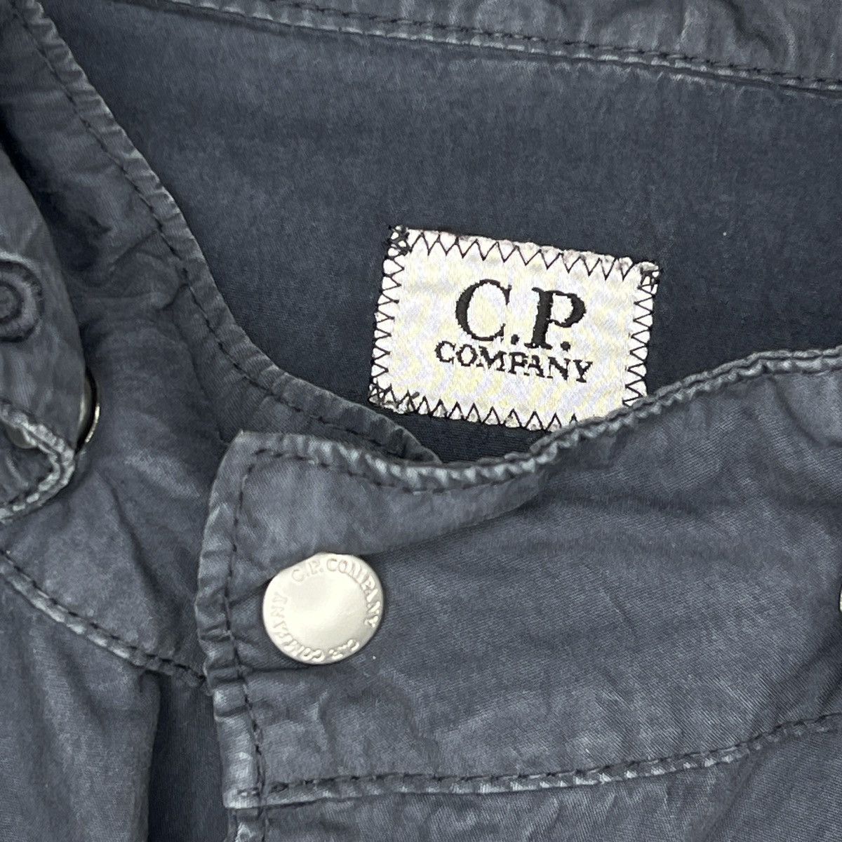 C.P. Company C.P. Company Garment Dyed Google Jacket Overshirt Navy Logo Size US L / EU 52-54 / 3 - 5 Thumbnail