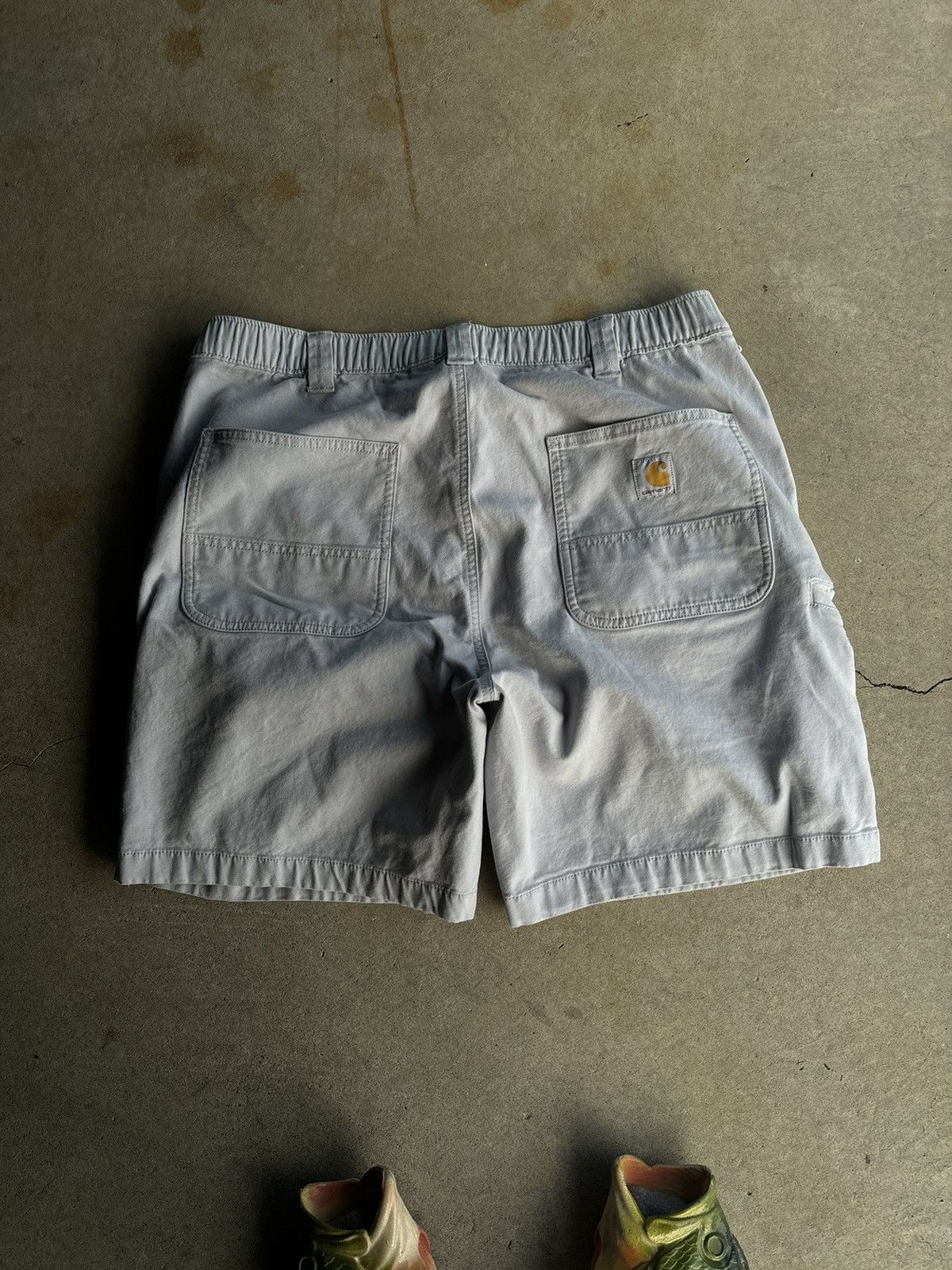 Carhartt × Carhartt Wip × Vintage Crazy Carhartt Pastel Purple Relaxed Fit Wide Leg Shorts Size US 38 / EU 54 - 1 Thumbnail