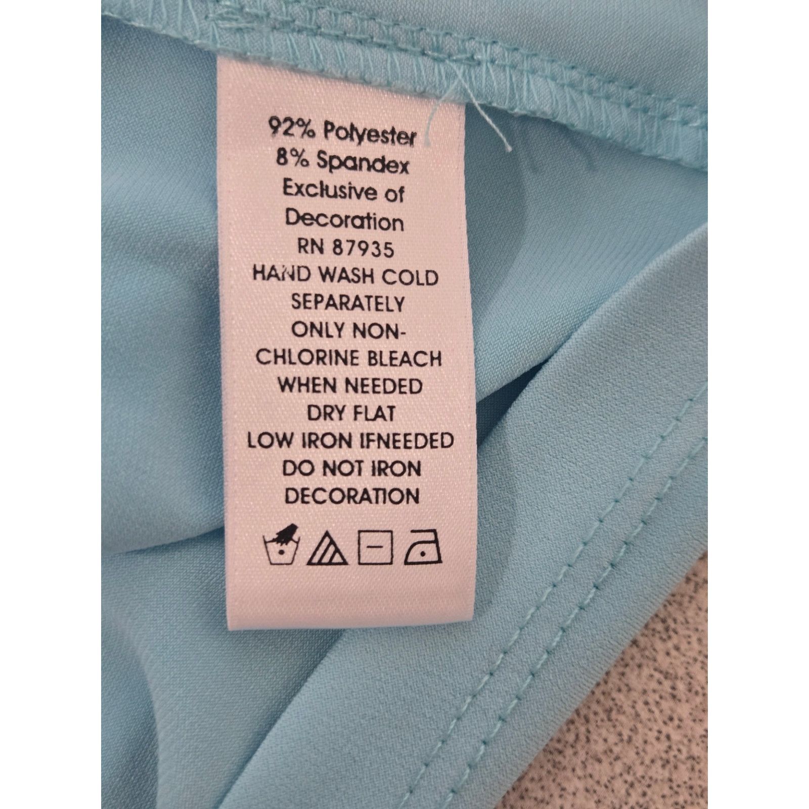 Other Susan Graver Blue Beaded Bodice Top Medium Liquid Knit Size M / US 6-8 / IT 42-44 - 4 Thumbnail