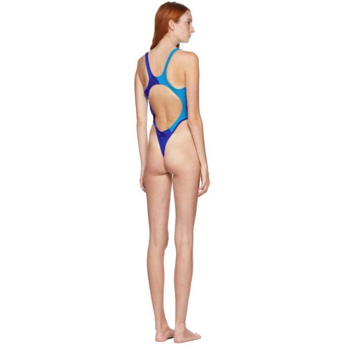 Adidas Adidas x Lotta Volkova blue one-piece swimsuit Size S Size ONE SIZE - 4 Thumbnail