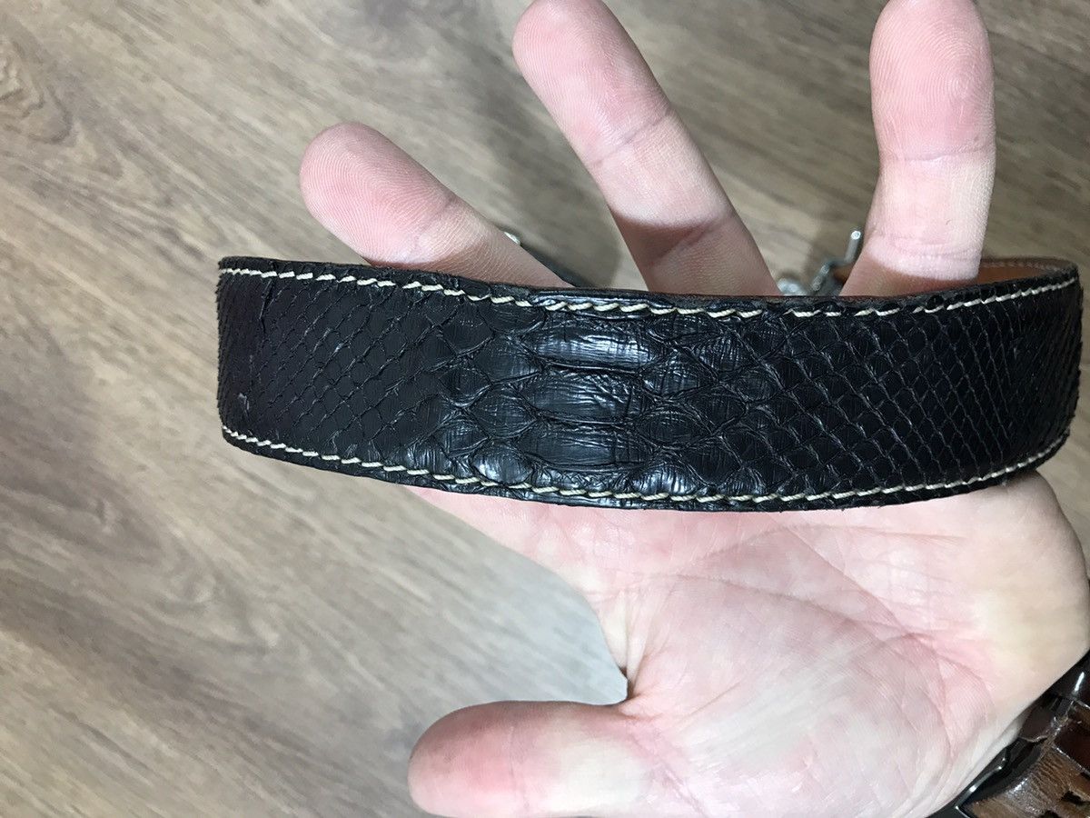Leather Vintage RH Milano Python Leather Belt BB Simon Style Size ONE SIZE - 11 Thumbnail
