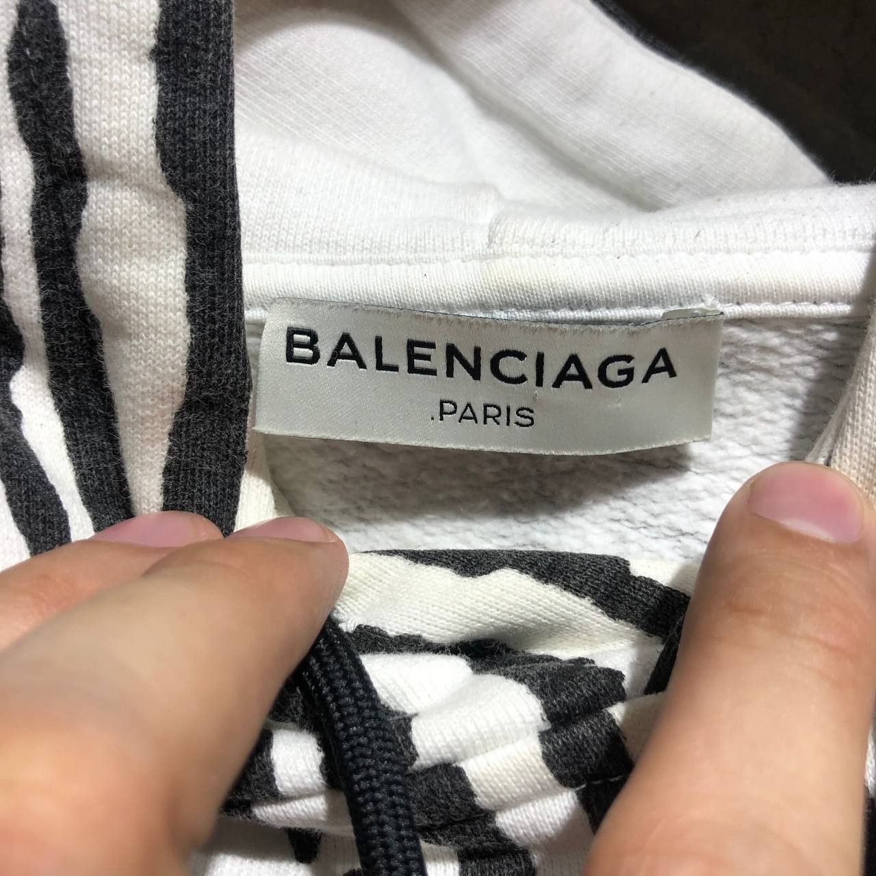 Balenciaga Balenciaga Printed stripes Hoodie Size US L / EU 52-54 / 3 - 11 Thumbnail