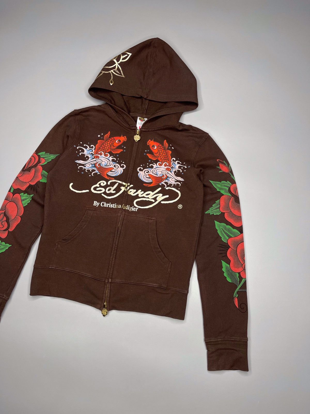 Ed Hardy × Vintage Vintage Y2k Ed hardy Bu Christian Audigier Zip Up Hoodie Size L / US 10 / IT 46 - 3 Thumbnail