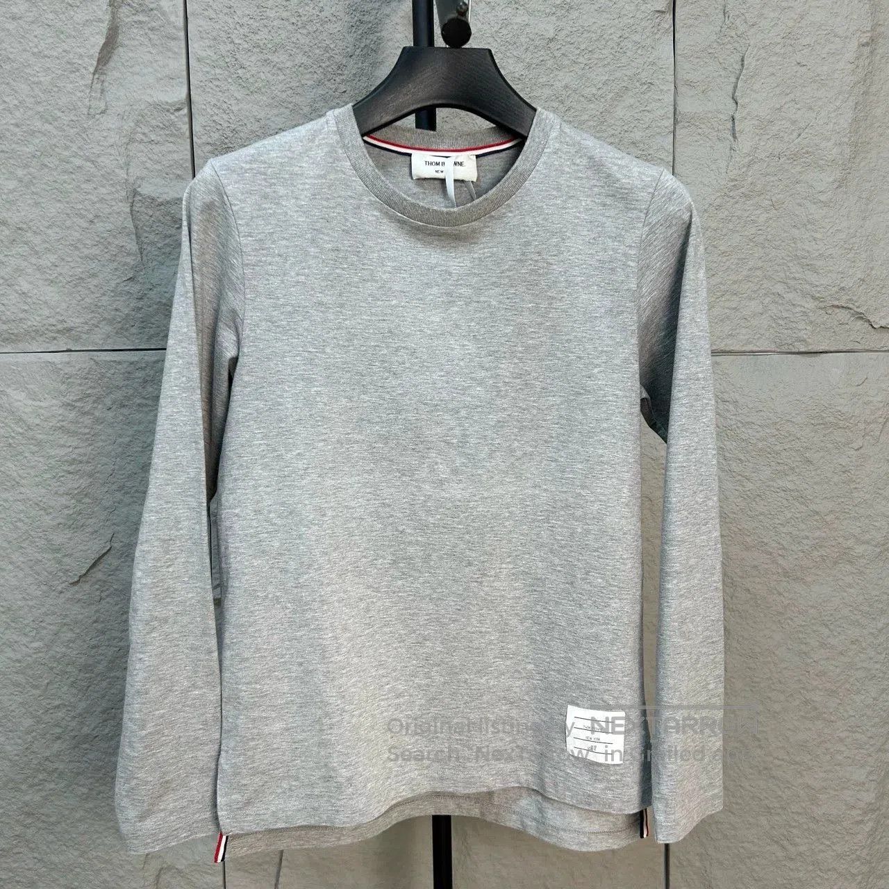 thom browne gray crew neck sweatshirt.
