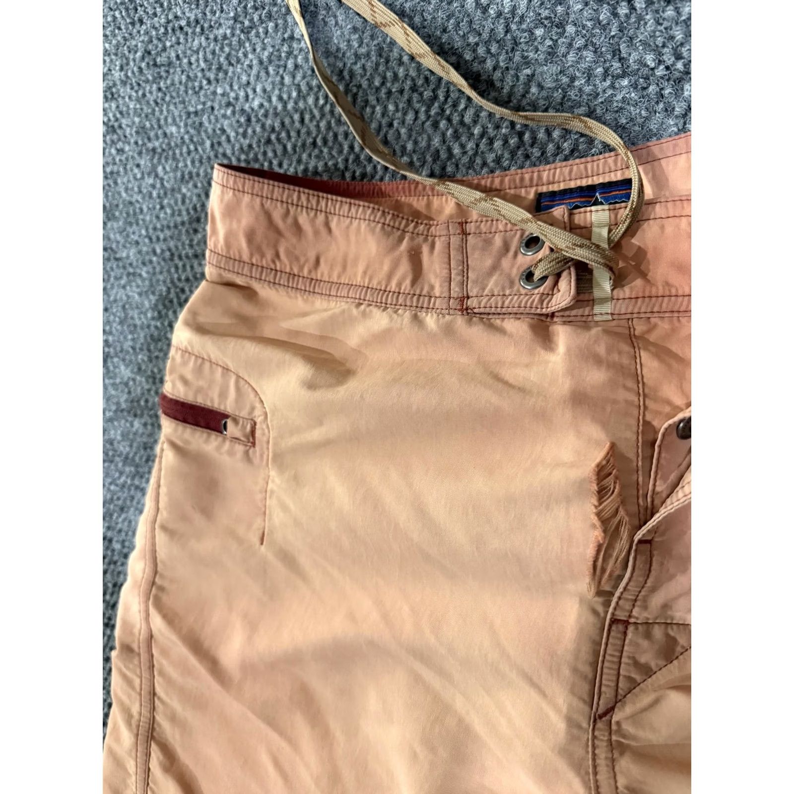 Patagonia Patagonia Board Shorts Mens 32 Orange Quick Dry Nylon Zip Pocket Drawstring Lightweight Surf Swim Trunks Size US 32 / EU 48 - 5 Thumbnail